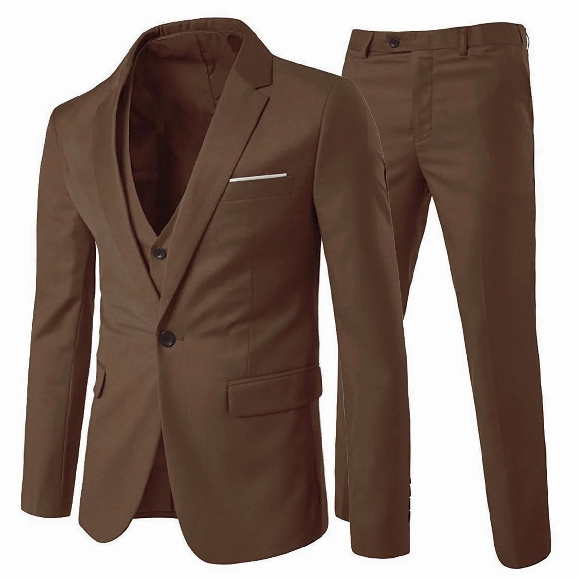 Allthemen Costume Homme 3 pièces Formel Un Bouton à la Mode Slim Fit Mariage Business