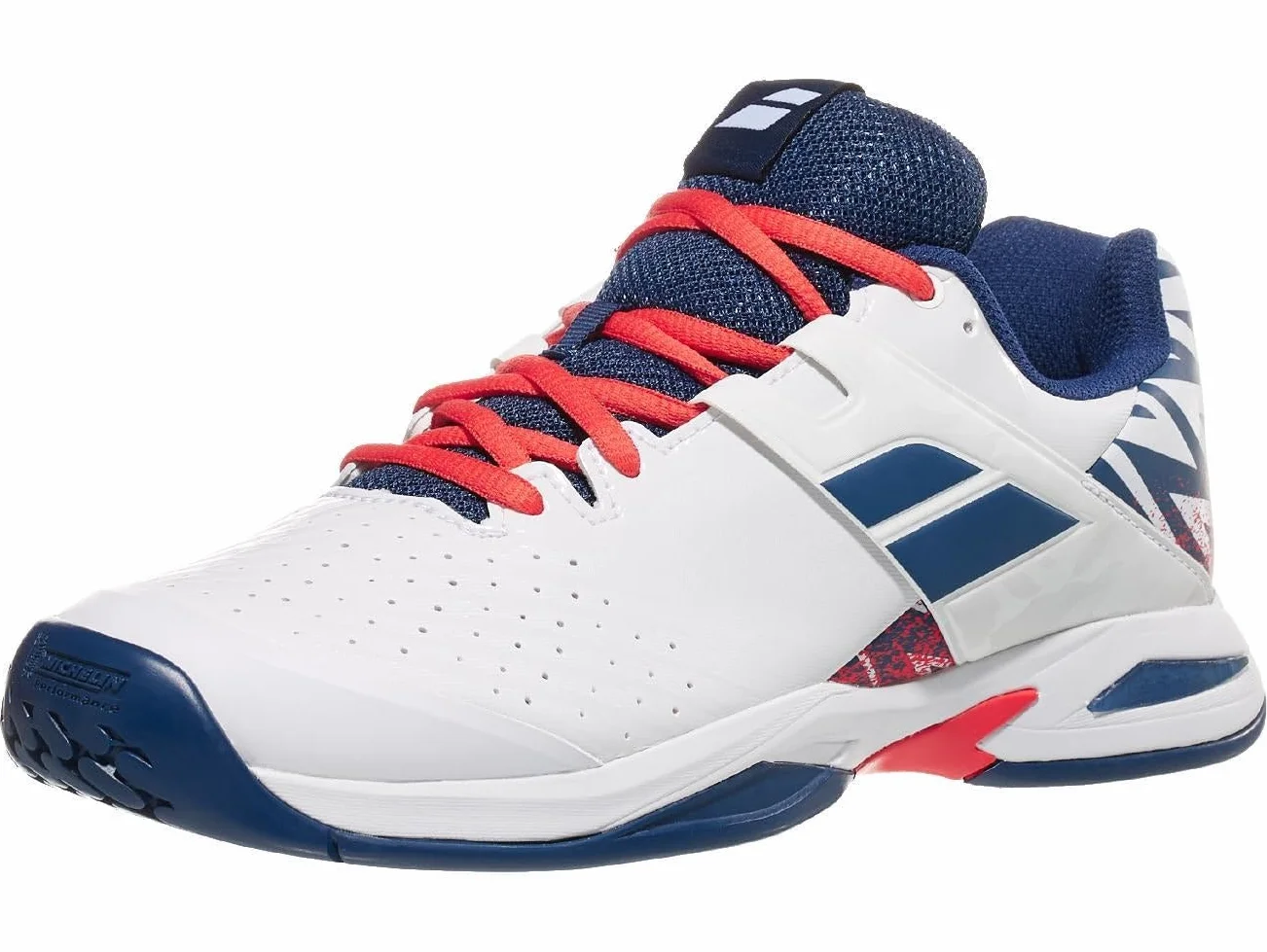Babolat Garçon Propulse AC Jr, White Estate Blue, 35 EU