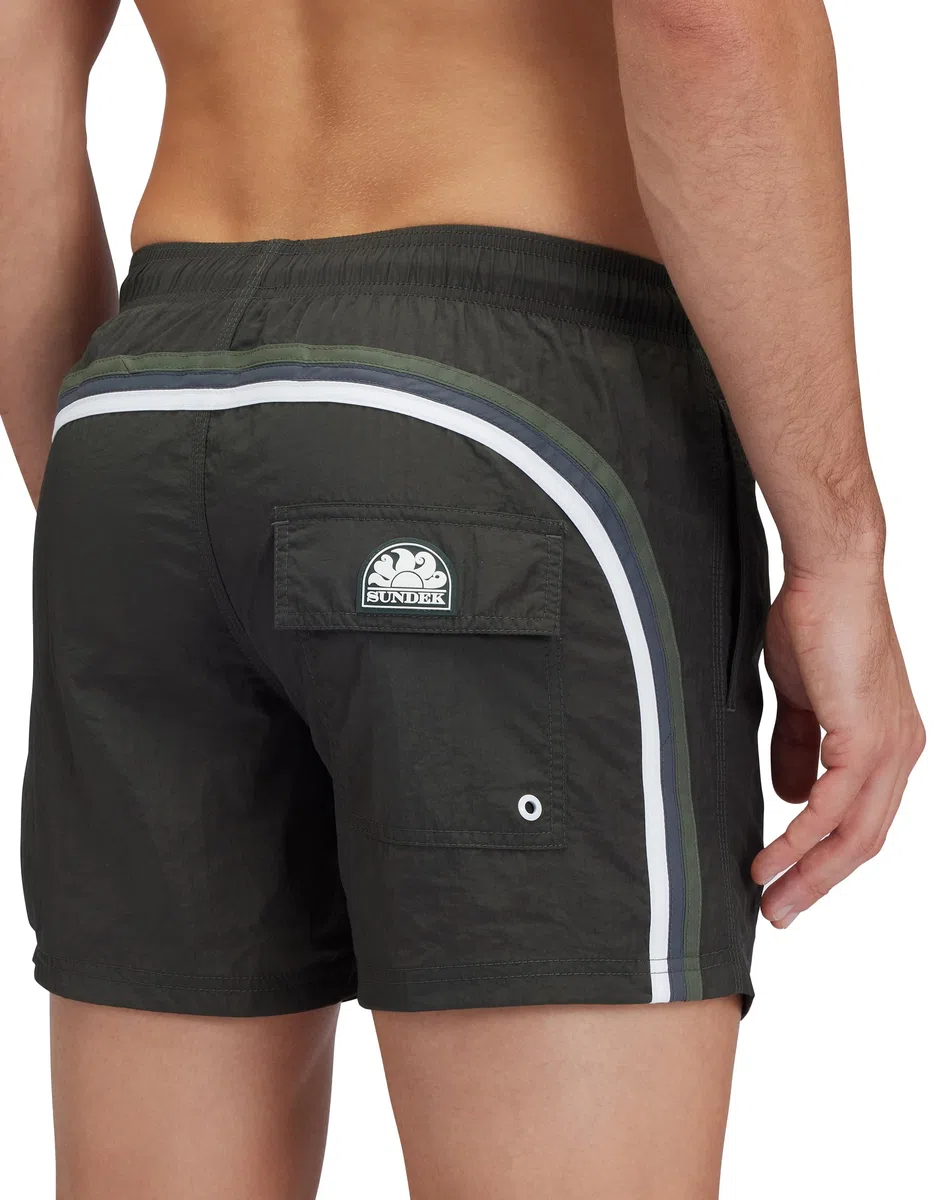 SUNDEK Short de bain taille élastique pour homme Longueur 35,6 cm Entrejambe 12,7 cm