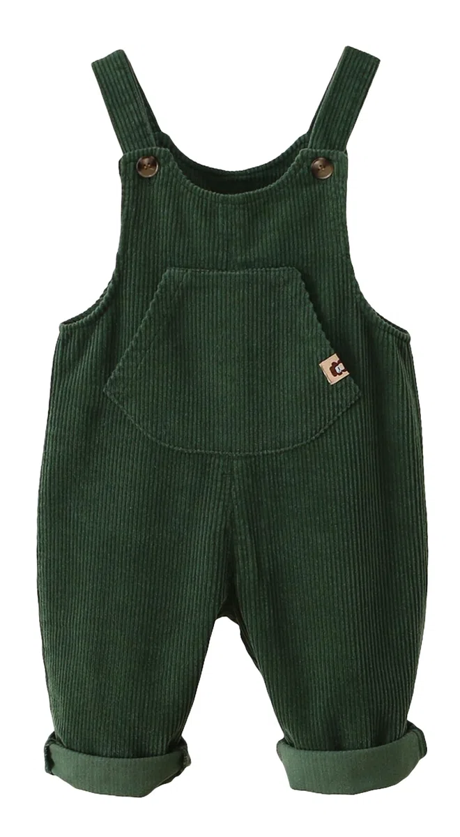 Salopette en Velours Côtelé pour Bébé Garçon Fille Combinaison Pantalon avec Bretelles 1-5 ans