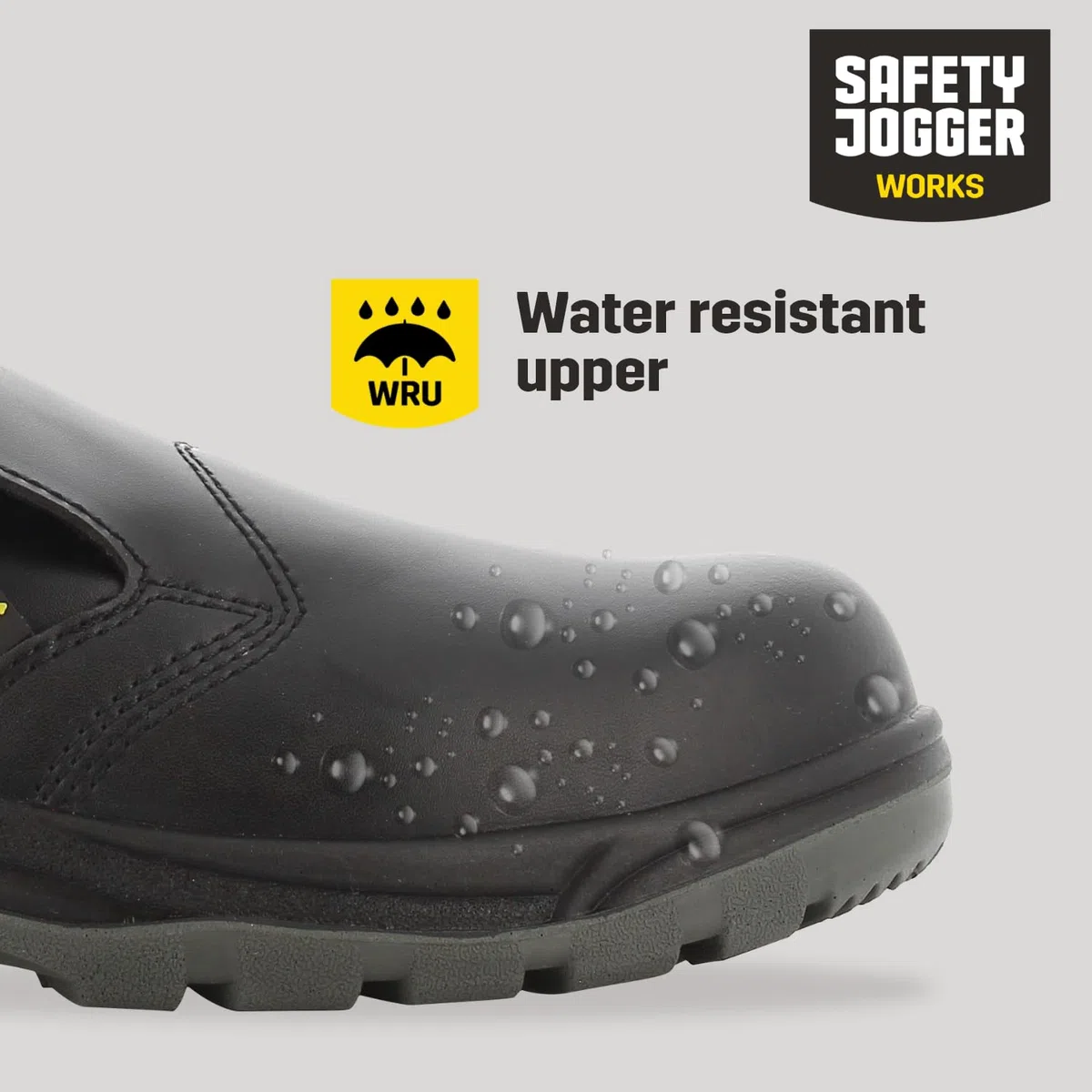 SAFETY JOGGER S2 Chaussures de Sécurité Hommes avec Embout en Acier – X0500 - Chaussure de Travail Antidérapante Femmes, Sabot de Sécurité en Cuir, Antibactérien, Résistant à l’Eau, Blanc