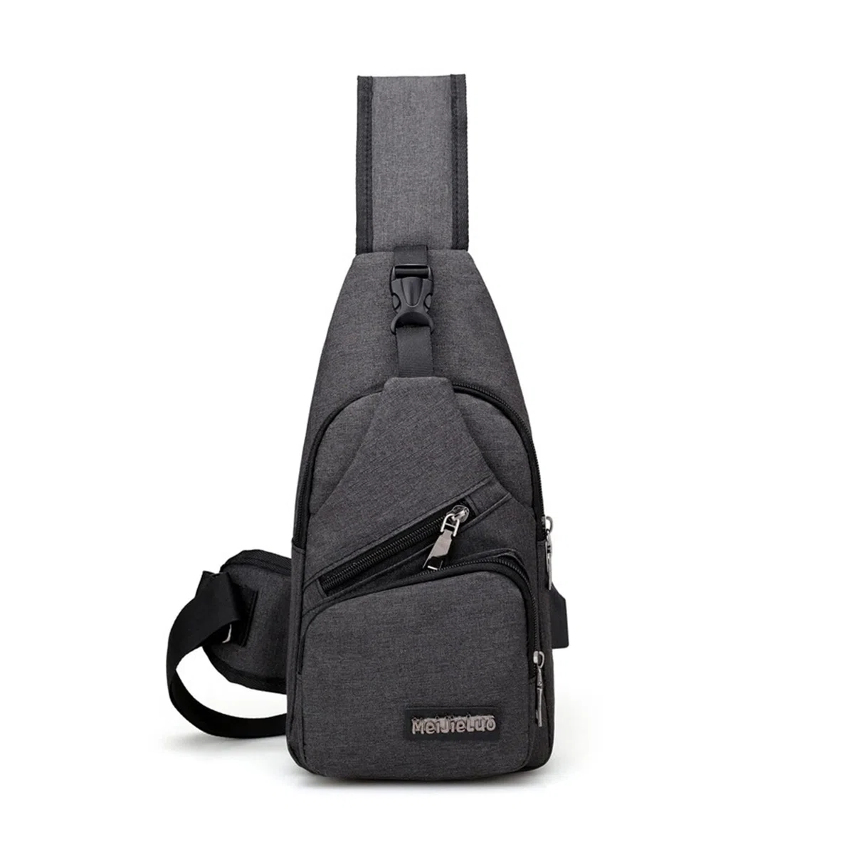Petit sac à bandoulière pour homme avec port de charge USB, sac de poitrine léger pour randonnée, cyclisme, voyage