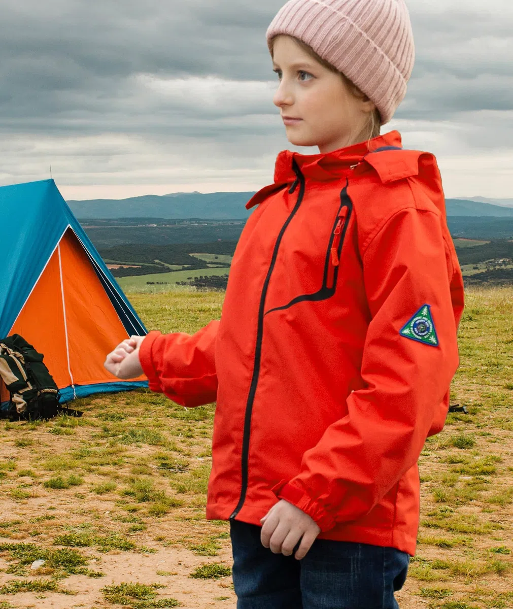 YoungSoul Manteaux Imperméables Garçon - Coupe Vent Doublé Polaire Fille - Veste de Pluie avec Capuche Amovible