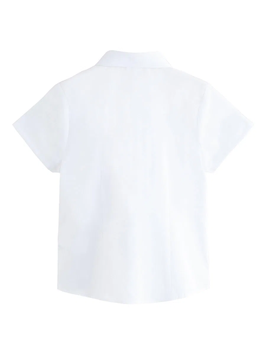NEXT Fille Chemise d'école ajustée Manches Courtes, Lot de 5