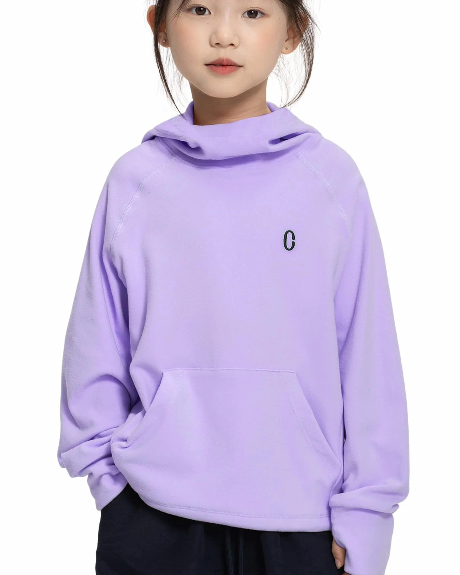 Rolanko Sweats à Capuche Filles Polaire Pulls Manches Longues Confortables Légers Pulls à Capuche avec Poche, Vêtements de Sport Chauds pour Enfants