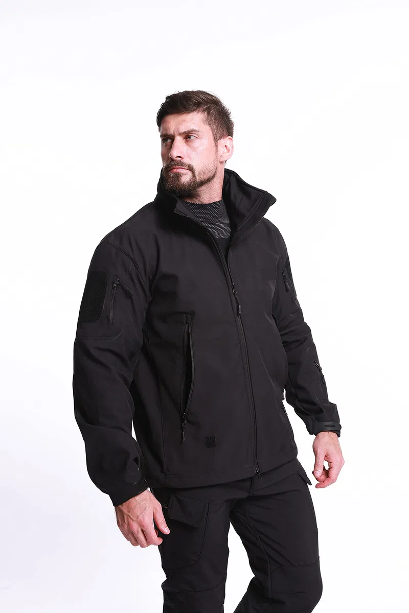 Hommes Tactique Vestes Softshell Extérieures Doublure Polaire Chauds Imperméable Vestes Encapuchonné Manteau Camouflage avec Poches Multifonctions