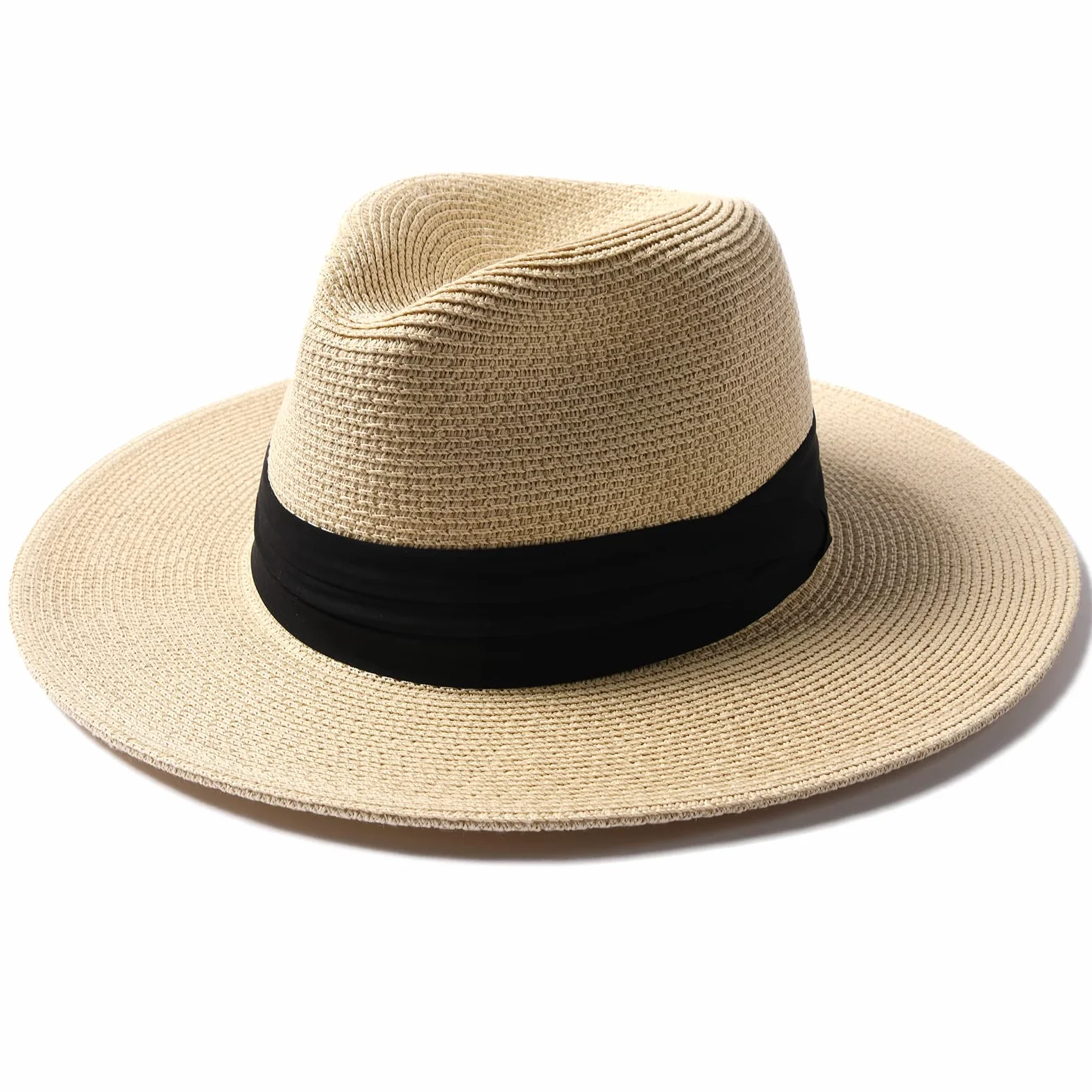 FURTALK Panama Unisexe Chapeau de Paille à Larges Bords Chapeau de Soleil pour Hommes et Femmes Chapeau de Paille Ajustable