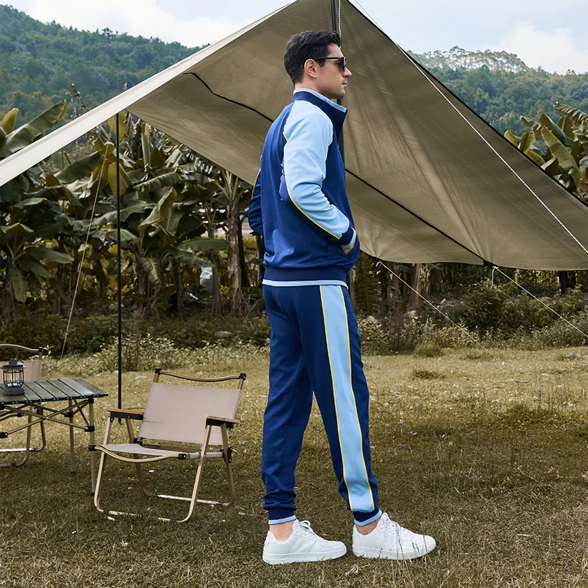 amropi Survêtement Homme Ensemble Veste Sweat et Pantalon Jogging Combinaison de Sport