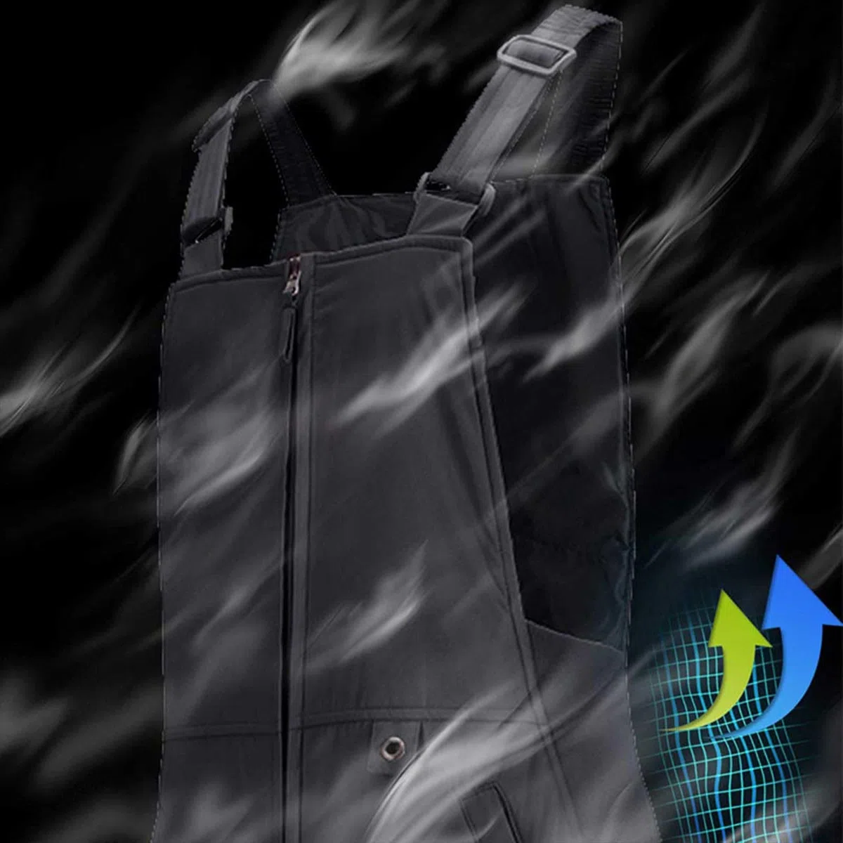 Salopette de ski isolante pour femme - Pantalon de snowboard d'hiver sans manches - Bretelles réglables - Combinaison une épaule pour femme