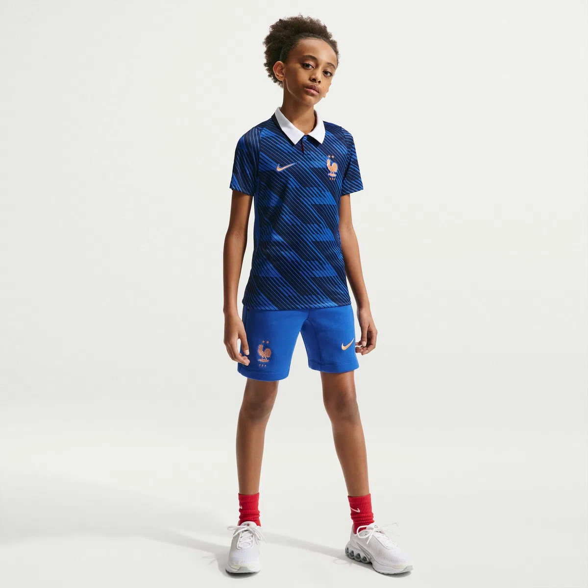 Nike FFF 2026 Stadium Domicile Maillot de Foot Replica Nike Dri-fit pour Ado Réplique du Maillot de Football Mixte Enfant (Lot de 1)
