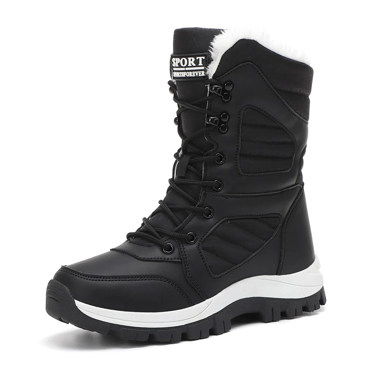 Bottes de Neige Femme Imperméable Mi-Mollet Bottes Femme Hiver Chaude Snow Boots Fourrées Confort Bottines Chaussures de Randonnée Ski Antidérapante Chaussure Orthopedique Hiver Bottine Botte de Neige