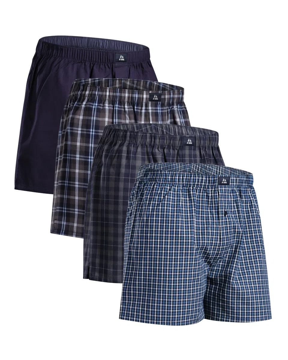 DANISH ENDURANCE Boxers Tissés 100% Coton Bio, Caleçon Americain pour Hommes, Coupe Ample, Lot de 4 ou 6