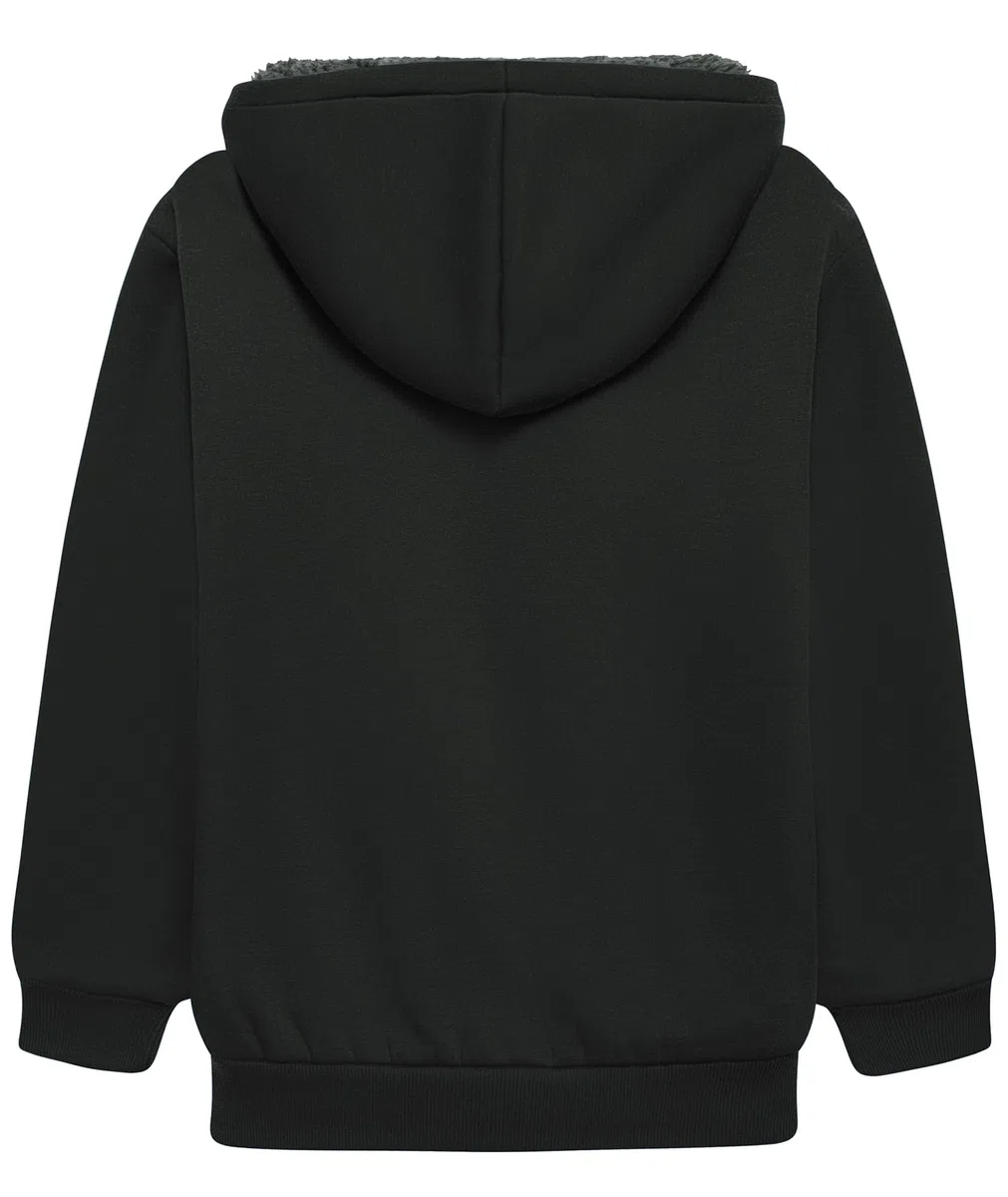 LLdress Veste Polaire Garçon Sweat à Capuche avec Zipper Enfants Hoodie Chaud Causal Hiver Ourdoor Veste d'hiver avec Doublure Hooded Jacket Pullover Automne