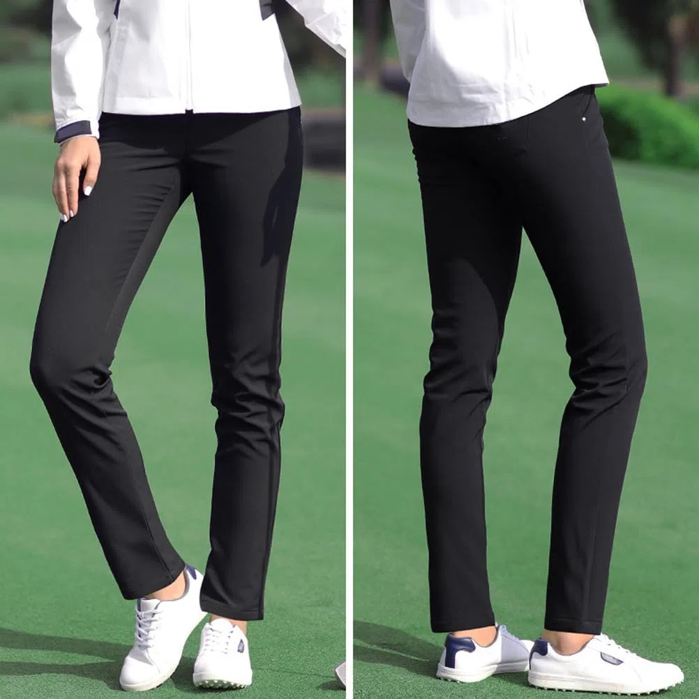 Pantalon De Golf pour Femme en Polaire d'hiver Pantalon Slim Chaud Pantalon De Travail Extensible Et Décontracté