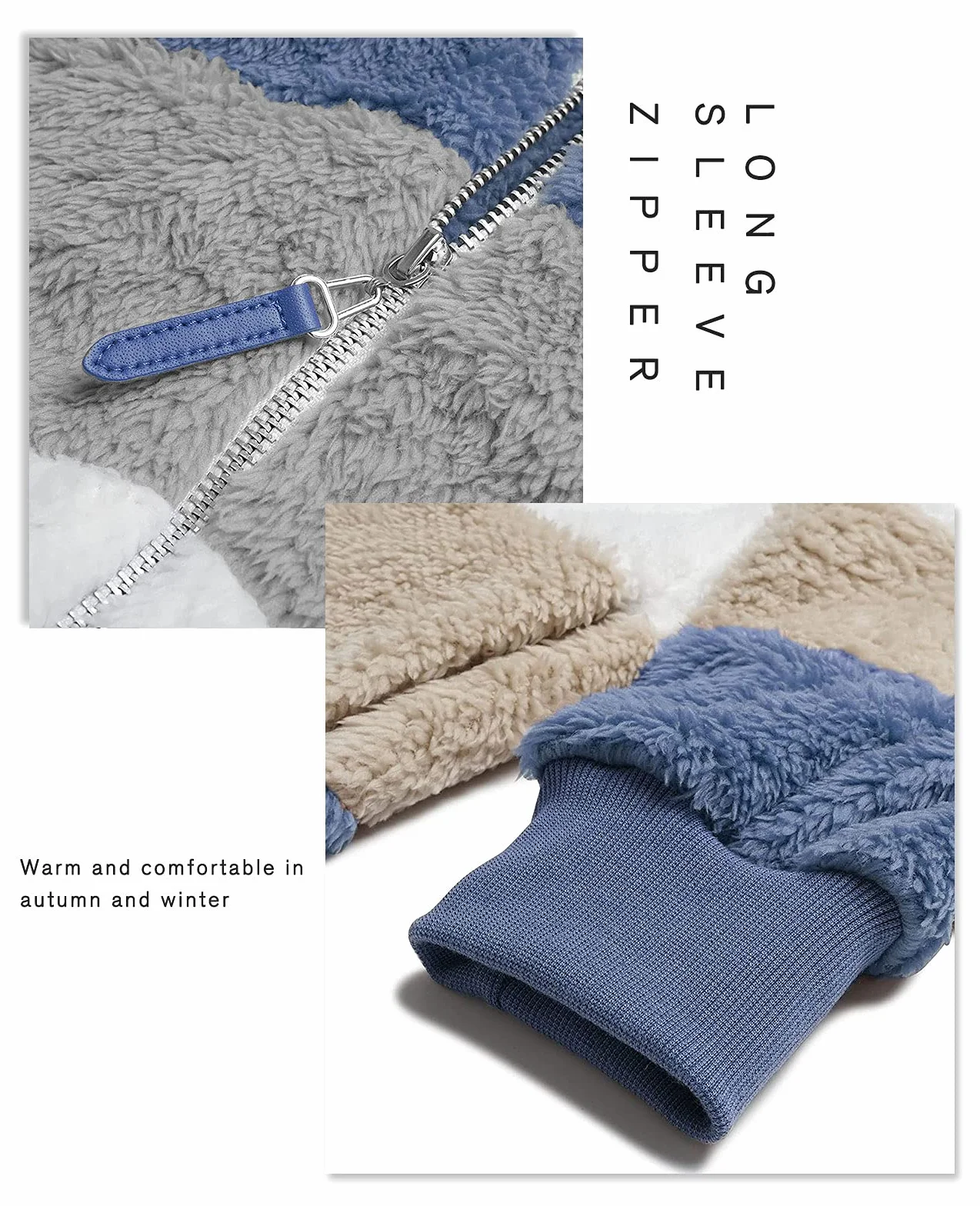 ABINGOO Manteaux Polaire Zippée pour Femme Mode en Peluche à Capuche Épaissir Blouson Chaud Hiver Décontractée Doux Ample Veste