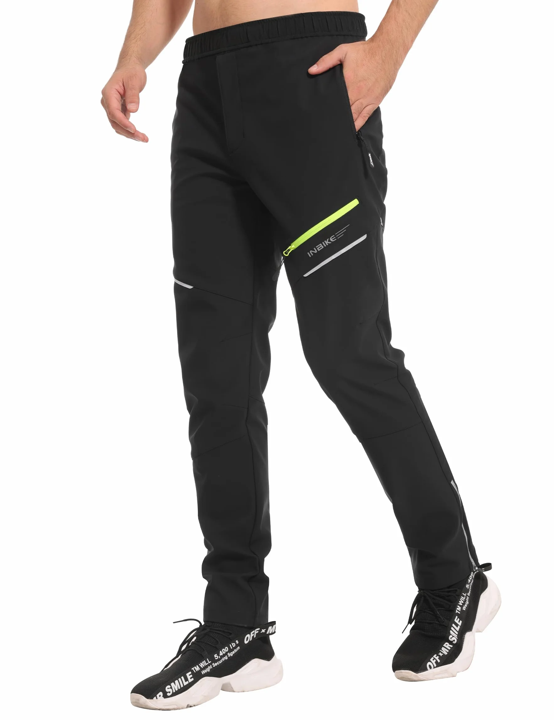 INBIKE Pantalon de Cyclisme Homme Respirant Élastique Pantalons Velo Softshell VTT Outdoor Pantalons de Sport Homme