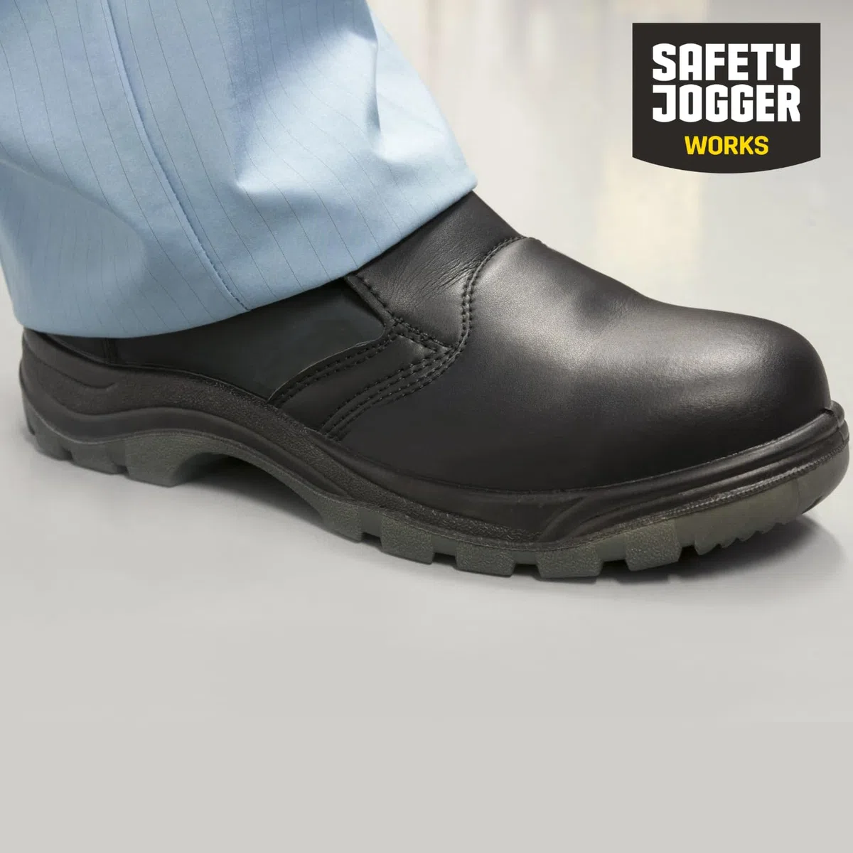 SAFETY JOGGER S2 Chaussures de Sécurité Hommes avec Embout en Acier – X0500 - Chaussure de Travail Antidérapante Femmes, Sabot de Sécurité en Cuir, Antibactérien, Résistant à l’Eau, Blanc
