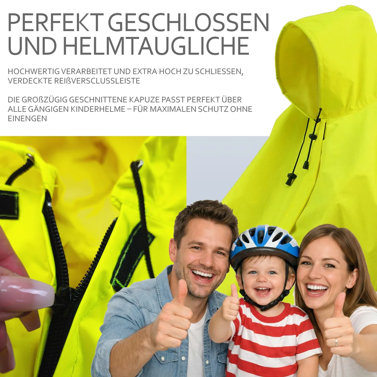 BambiniWelt by Rafael K. Cape de pluie REGENPONCHO pour siège vélo pour enfant Siège vélo Römer Bandes réfléchissantes Protection anti-pluie universelle