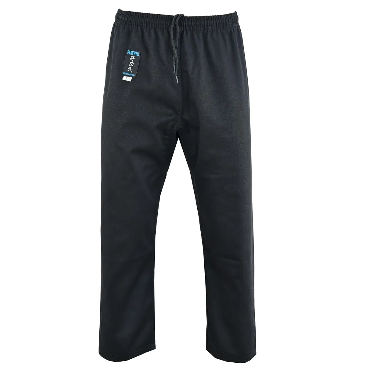 Playwell Karate Black Premium Silver Brand White Gi Pants Pantalon – 283,5 g