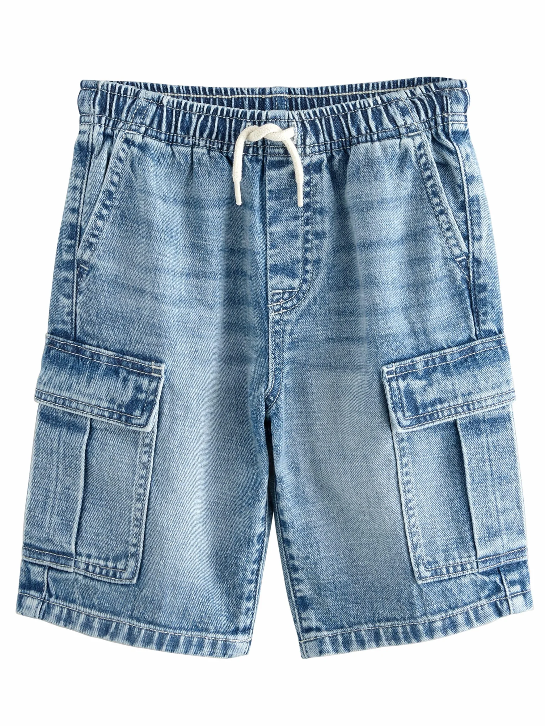NEXT Garçon Short Cargo en Jean 100% Coton, Lot de 2
