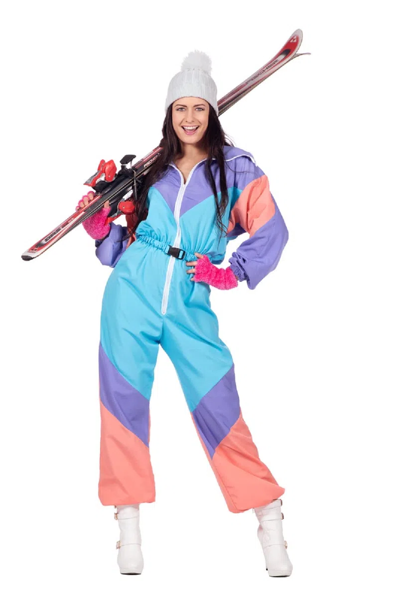 MIMIKRY Costume de ski pour femme des années 80 - Combinaison combinaison - Trash Bad Taste Apres Ski