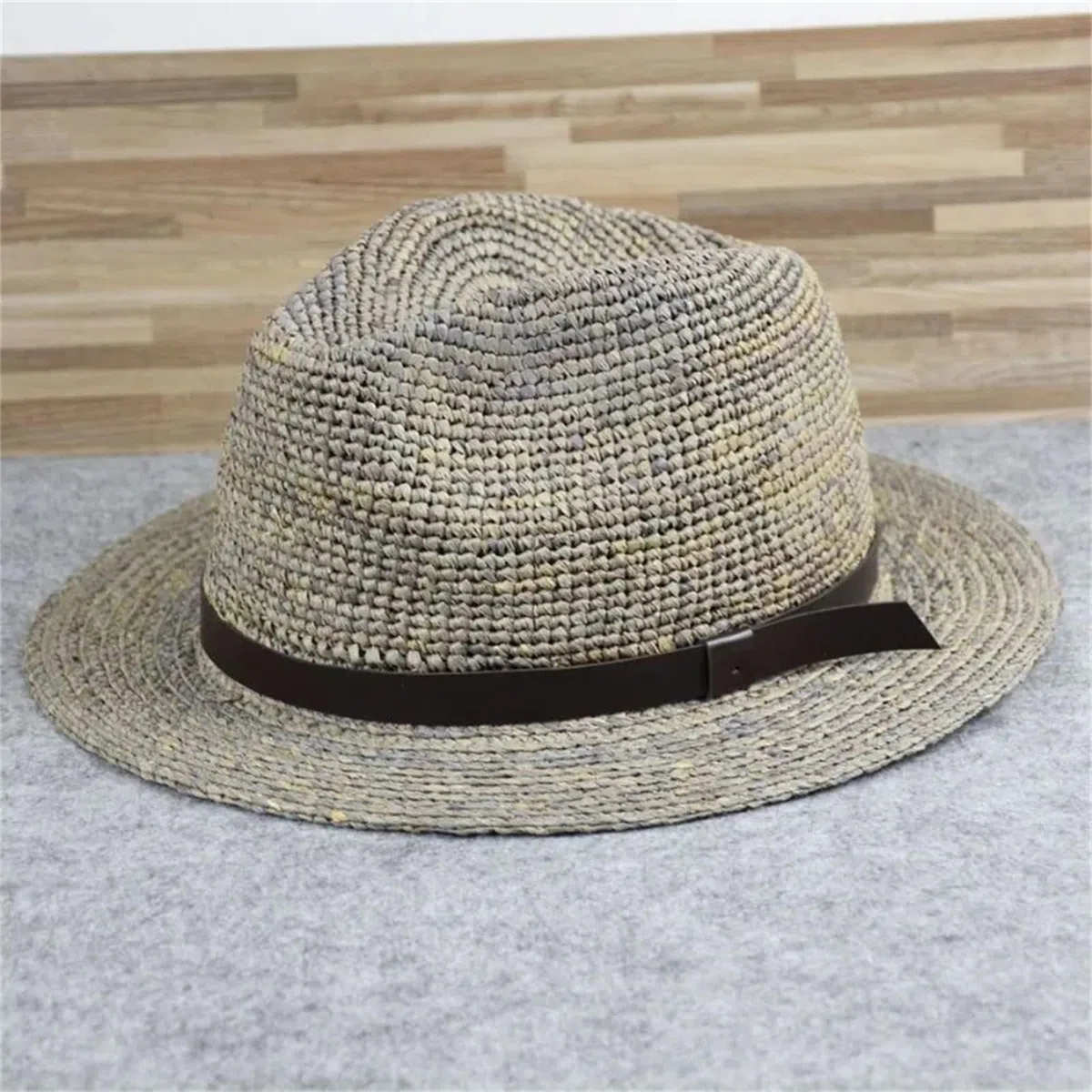 Mnjyihy Chapeau De Paille Raphia Grande Taille Pour Homme Chapeau De Soleil Pour L'été Les Vacances En Plein Air La Plage Le Panama