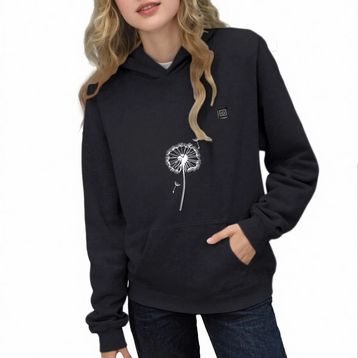 Générique Sweat Chauffant à Capuche USB garçons filles Blouson chauffant Avec 5 Zones de Chauffage 3 Niveaux de Température Plein Air Vestes Chauffantes Coupe-vent Avec Poche De Chauffage Hiver
