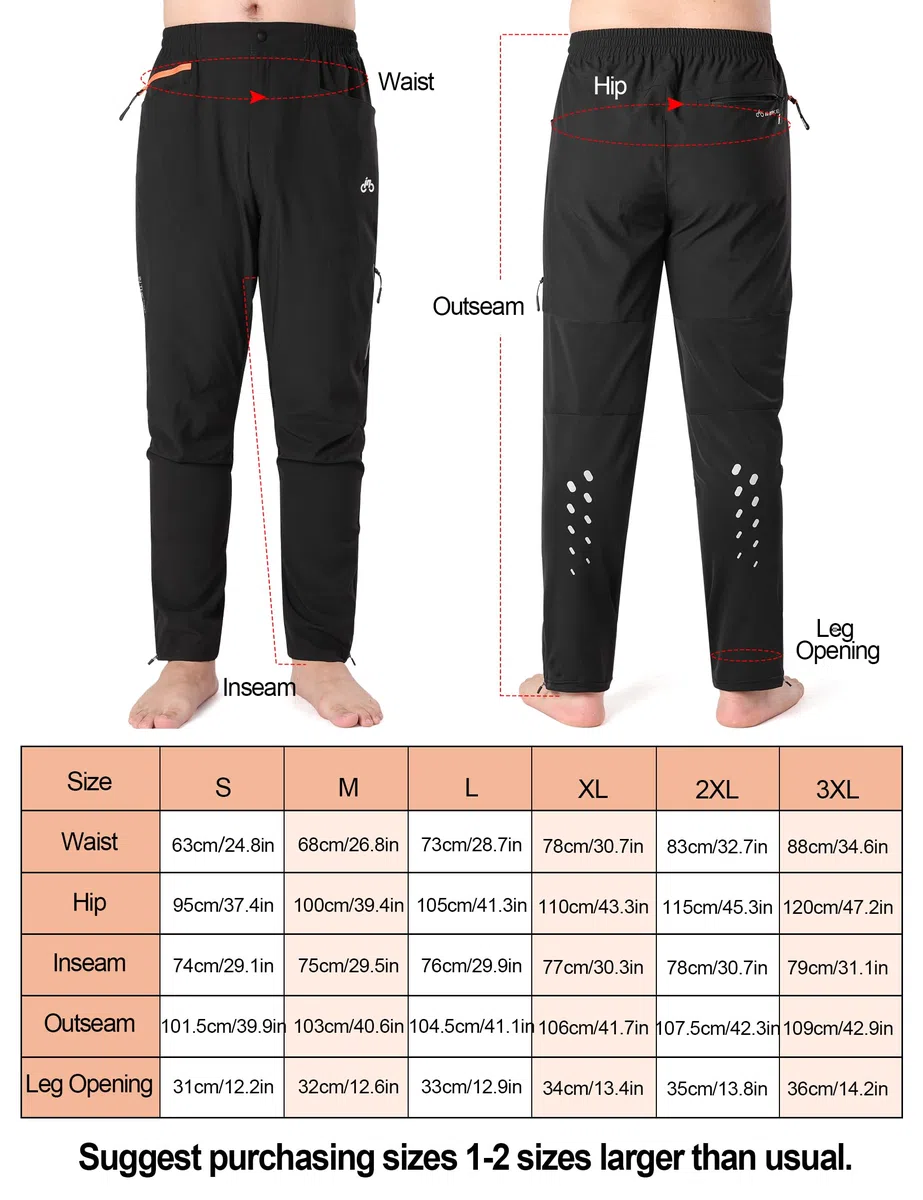 INBIKE Pantalons Sport pour Randonnée Course Vélo Esclade Moto Exterieurs Pantalons de Pluie Réfléchissants LP702
