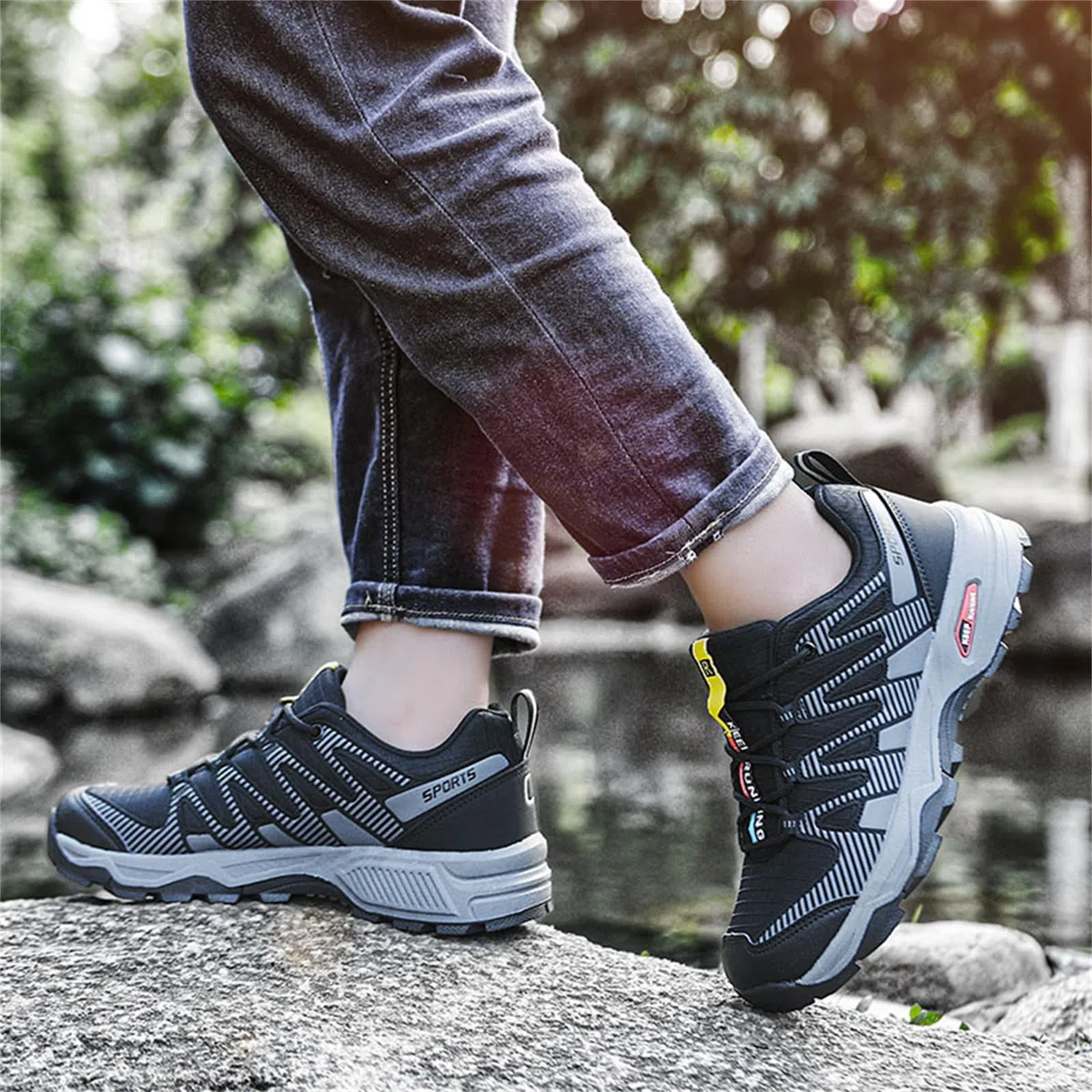 MEIION OrthoTrailPro Chaussures de Marche à Confort orthopédique Chaussures de randonnée imperméables et Respirantes, légères et Confortables pour activités en extérieur