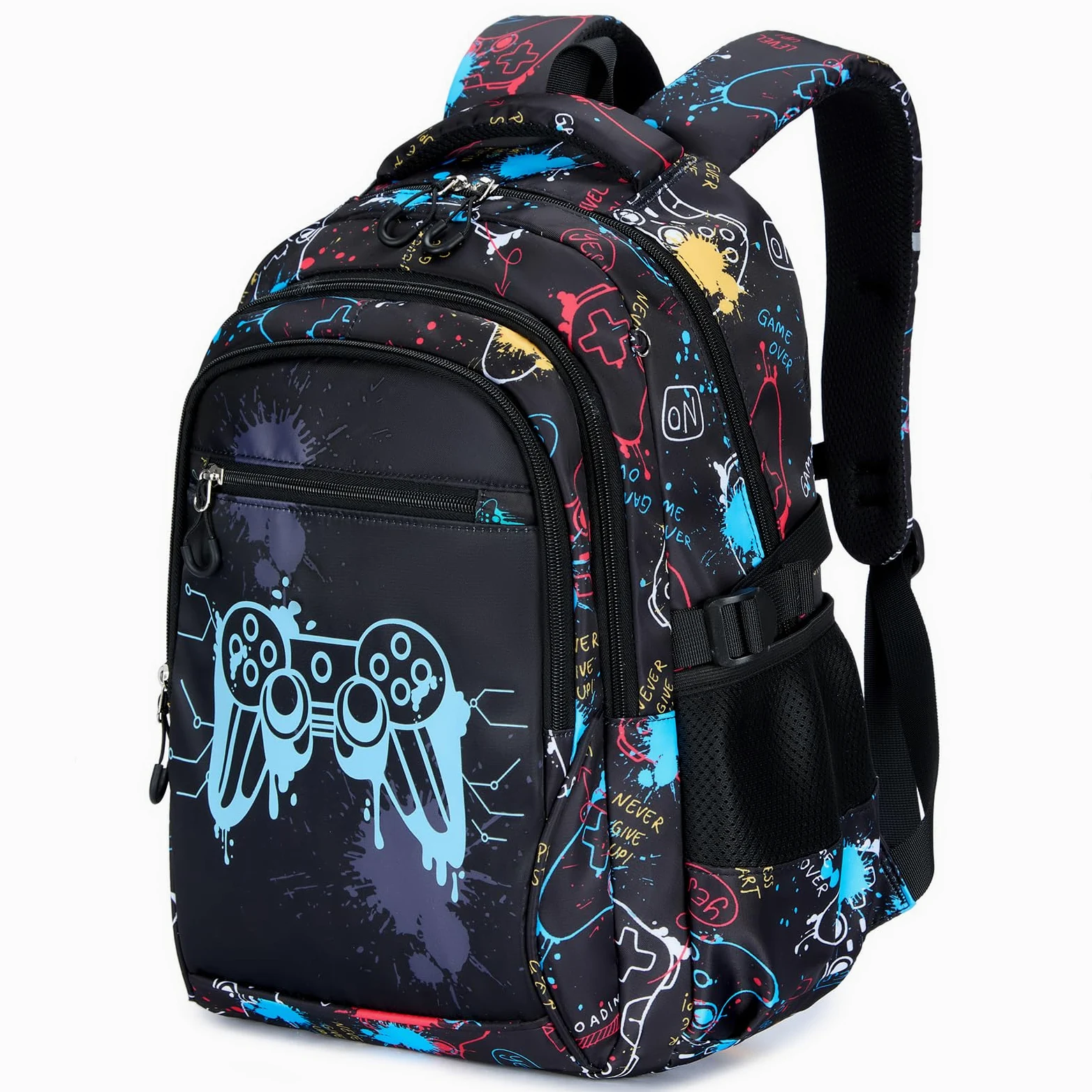 Amythe Cartable Garçon Primaire - Sac à Dos Garçon Collège Lumineux Nocturne avec Compartiment 15.6“ Pc, Ergonomique, Grand Sac D'école Loisirs Imperméable pour Ados 9-16 ans