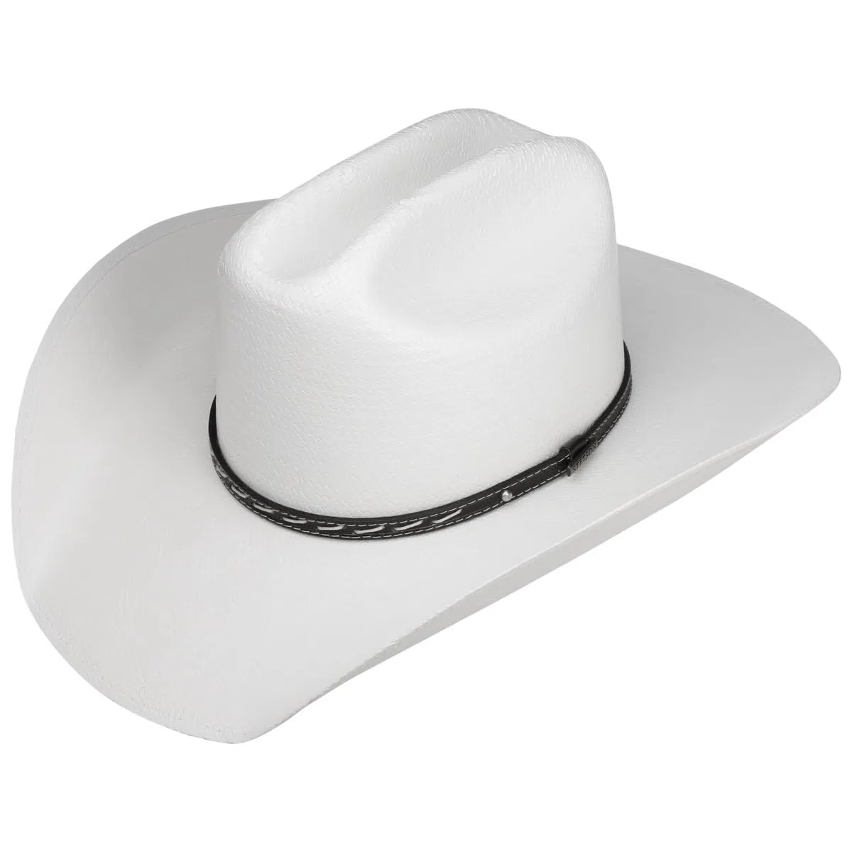 Stetson Chapeau en Paille Vanlesco Western Toyo Femme/Homme - D'Ete de Cowboy avec Bandeau Cuir Ete Printemps-ete