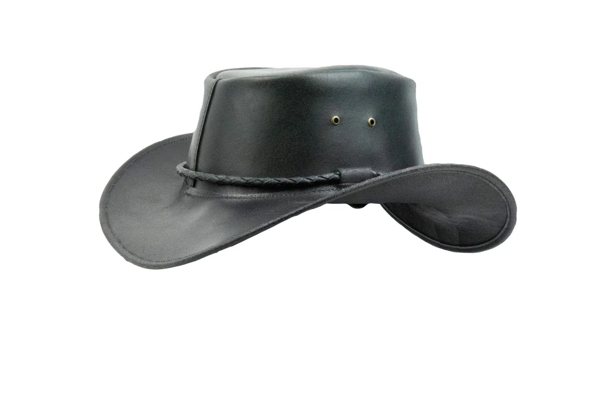 Black Jungle Kimbolton - Chapeau de Cowboy en Cuir - Chapeau de Western - Chapeau Australien