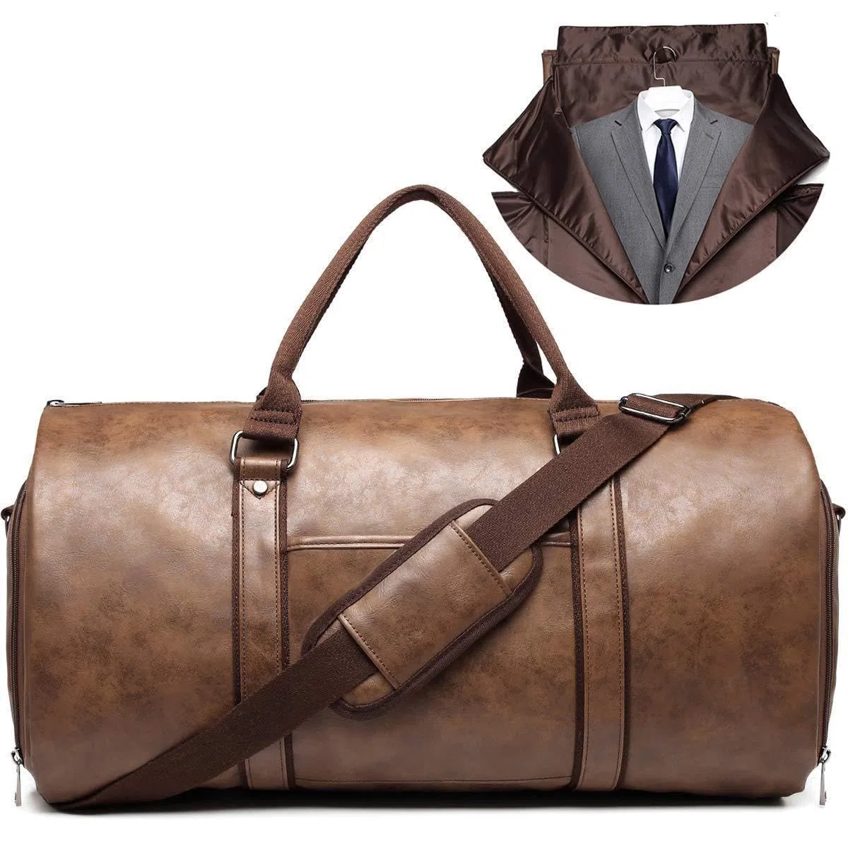 Sac de Voyage Pliable,Housse Costume Homme,Sac De Vêtements Pliable, avec Pochette À Chaussures,Sac De Costume Suspendu De ge