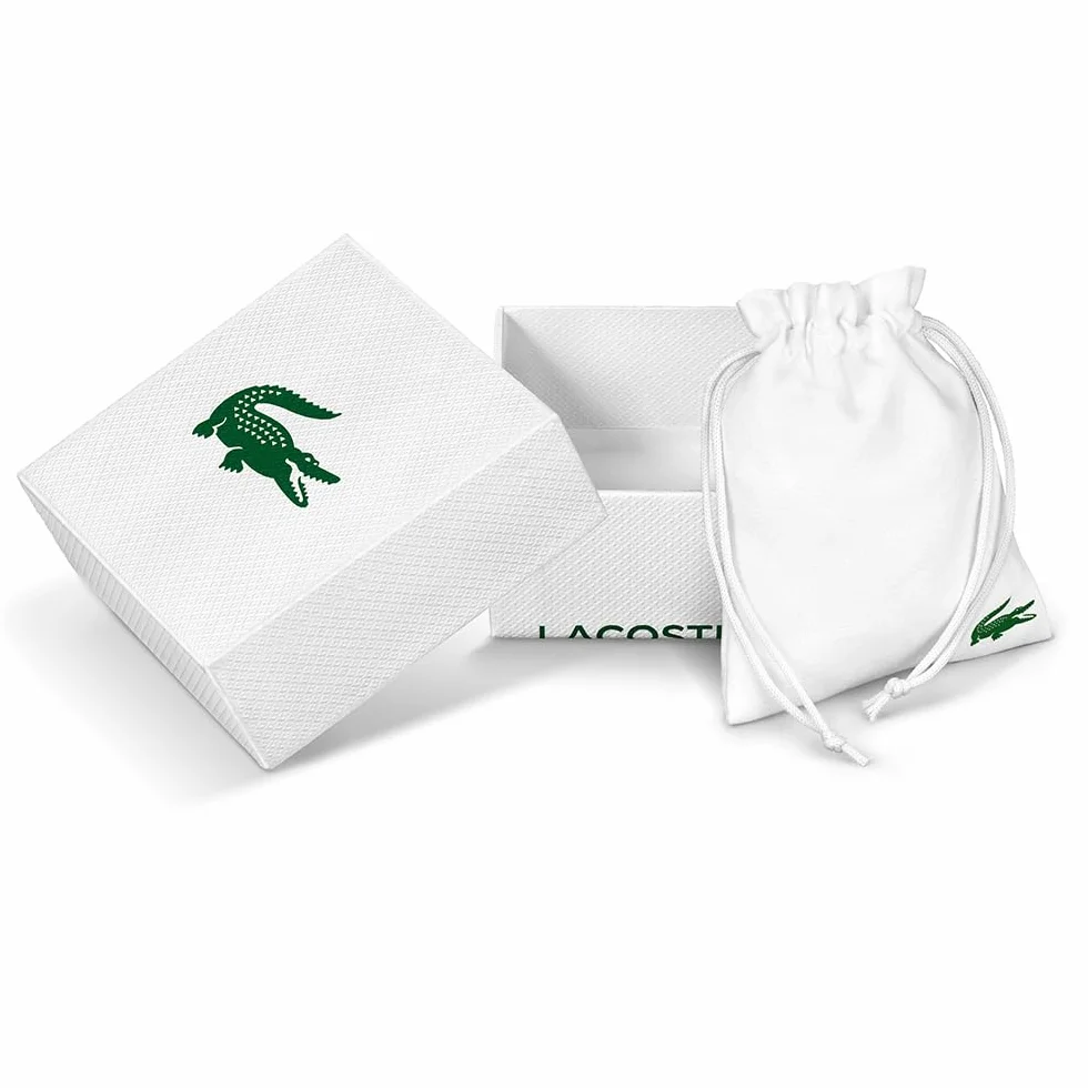 Lacoste Bracelet à maillons pour Homme Collection STENCIL en Acier inoxidable