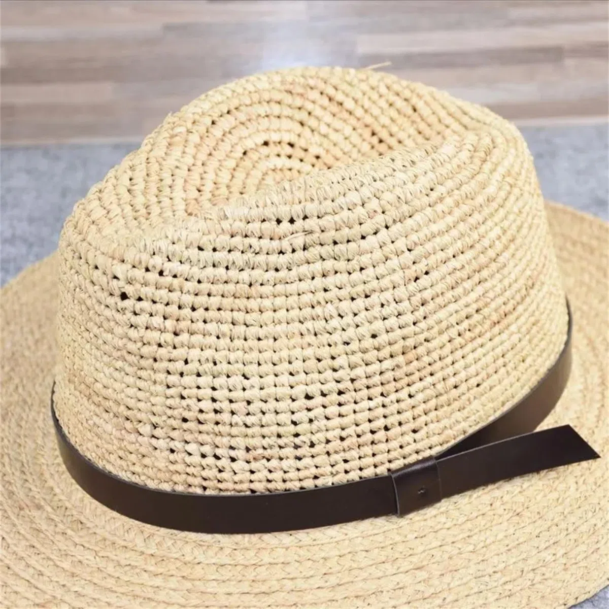 Mnjyihy Chapeau De Paille Raphia Grande Taille Pour Homme Chapeau De Soleil Pour L'été Les Vacances En Plein Air La Plage Le Panama