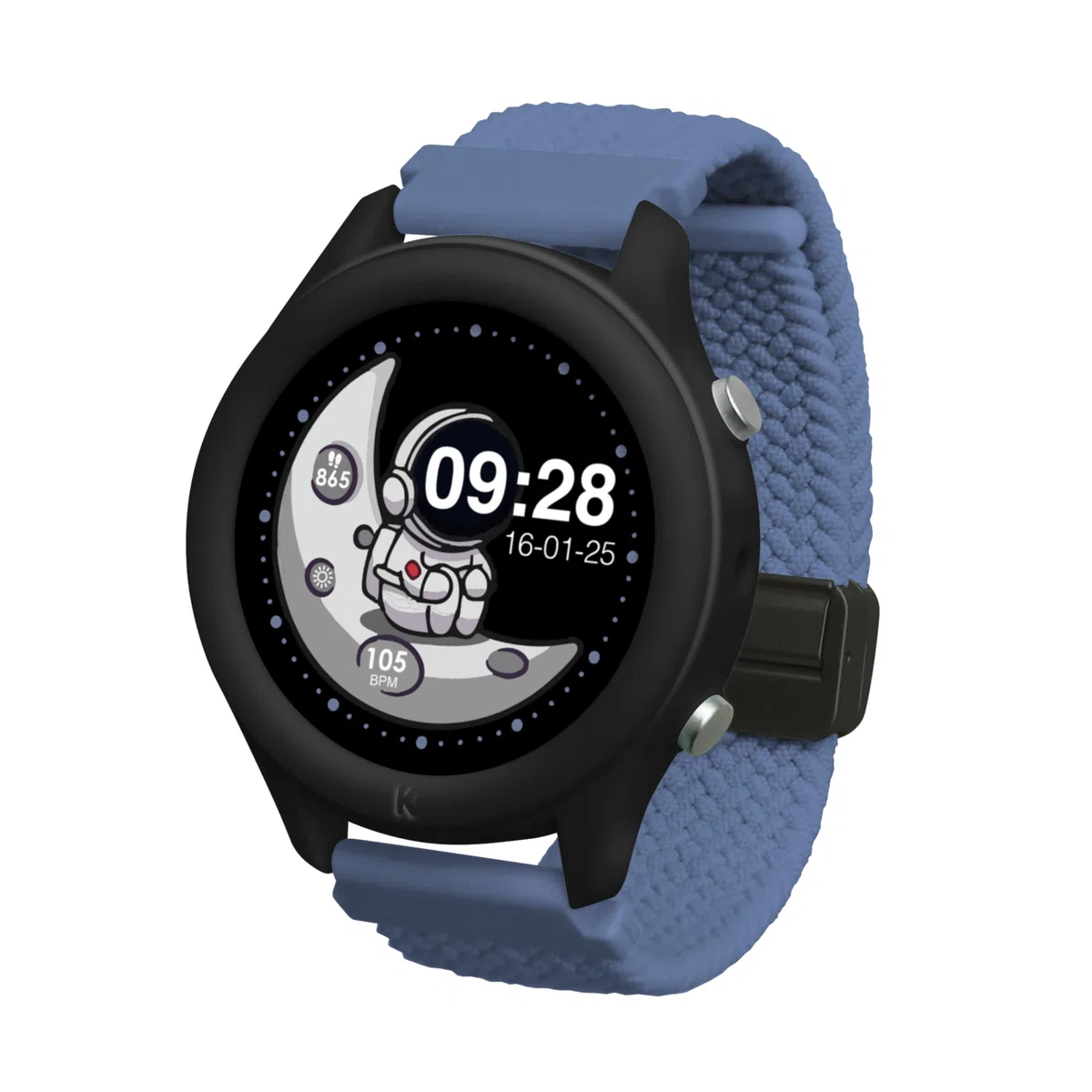 KIDYWOLF - K-Watch Bleue - Montre Interactive Enfant dès 8 Ans - Ta première Montre Numérique avec Écran OLED & Lampe LED