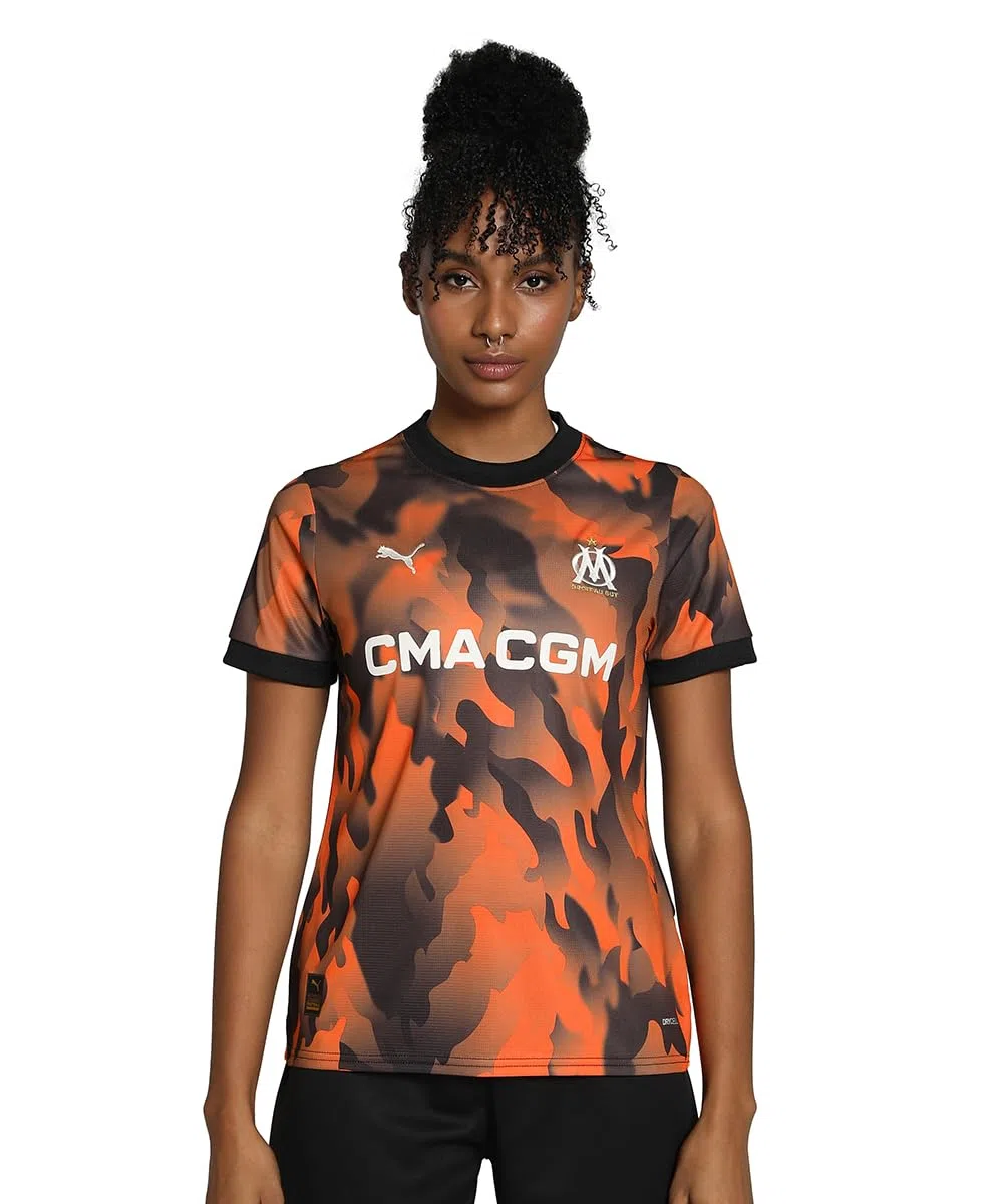 PUMA Om Maillot Réplica Thrid Noir/Orange Femme 24/25