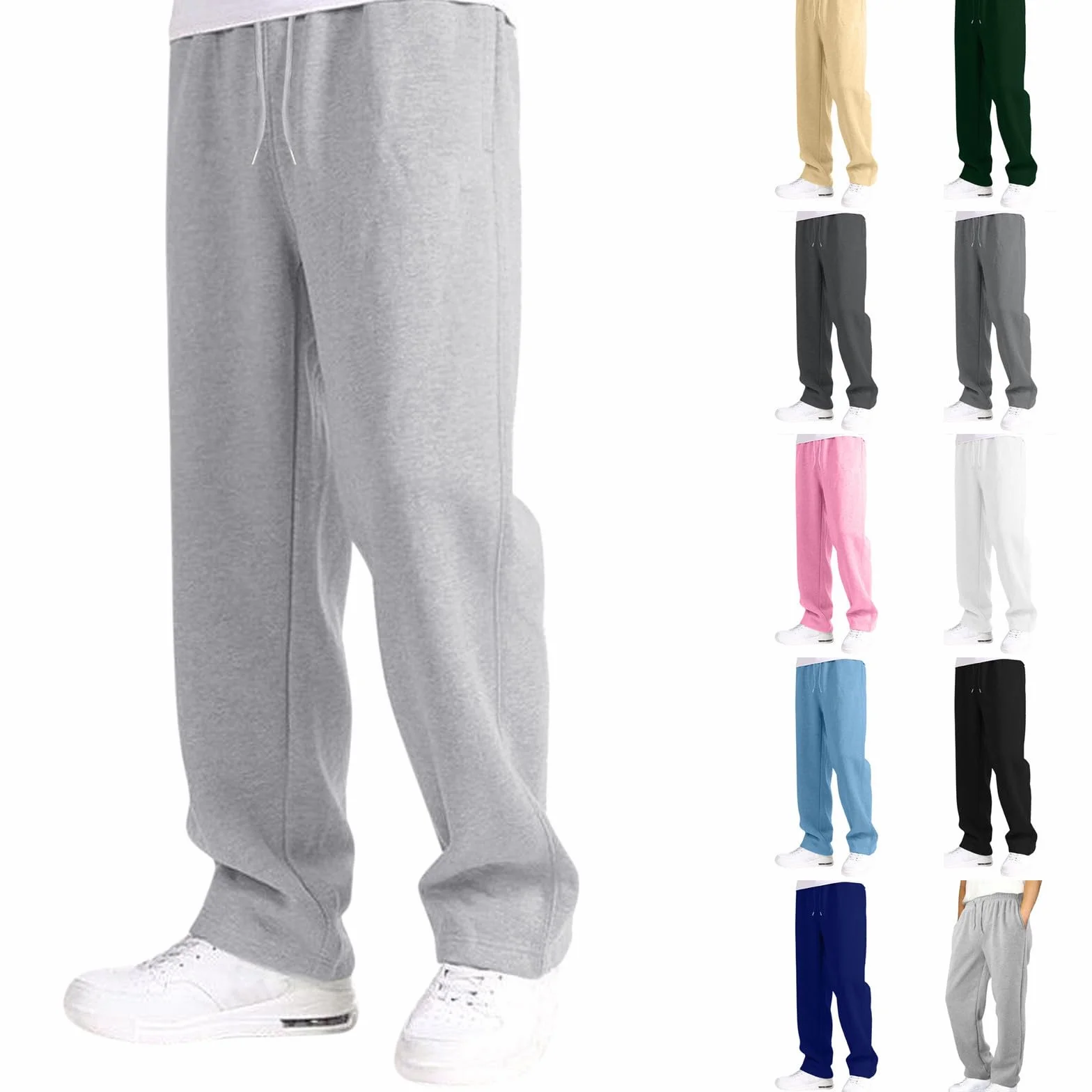 Pantalon Jogging pour Garçon Baggy Cargo Pantalons De Survêtement Sport Sweatpants en Coton Chaud Training Pants pour Ado 5-16 Ans Automne Hiver Fitness Gym