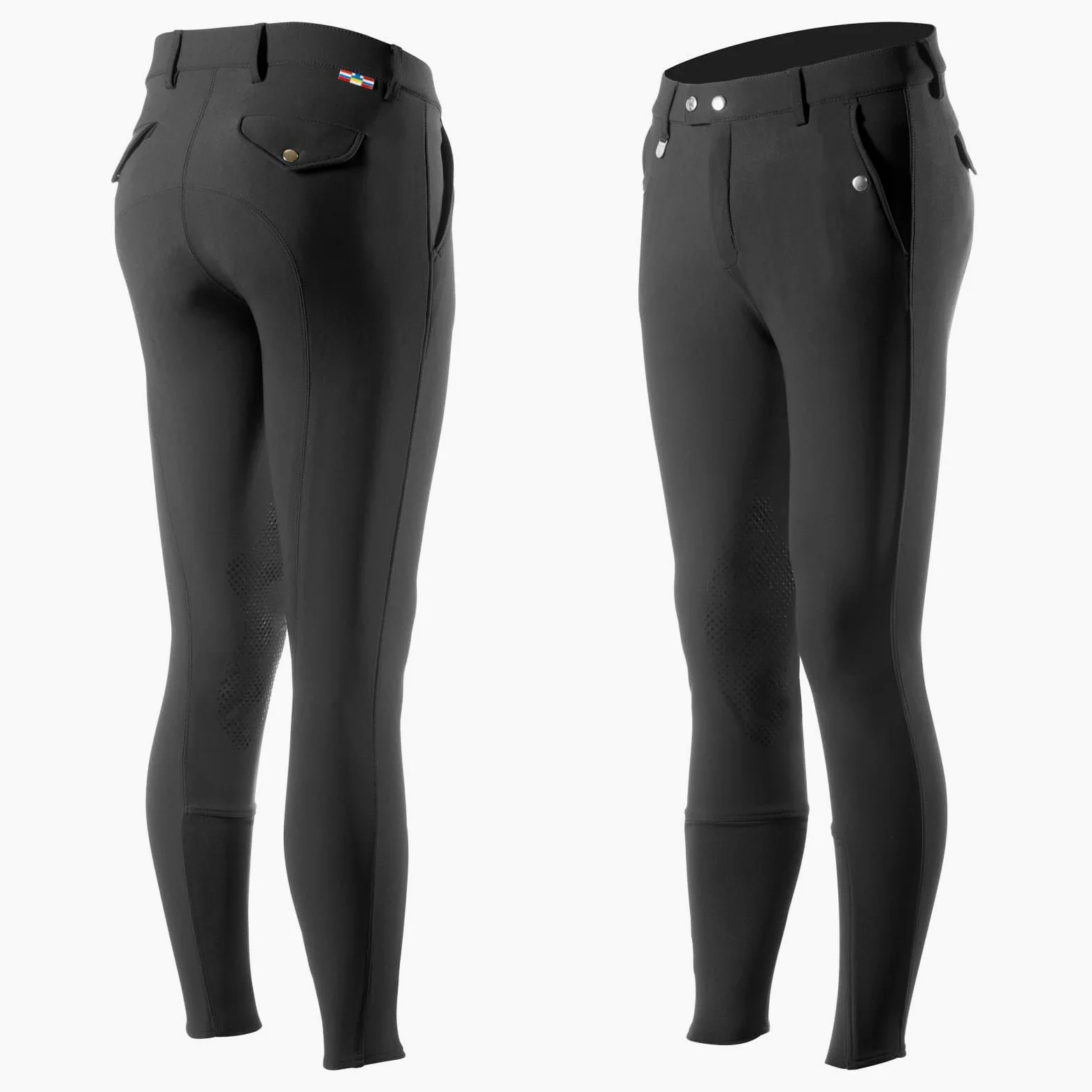 HORZE Pantalon d'équitation à basanes Silicone Grand Prix Homme Noir 48
