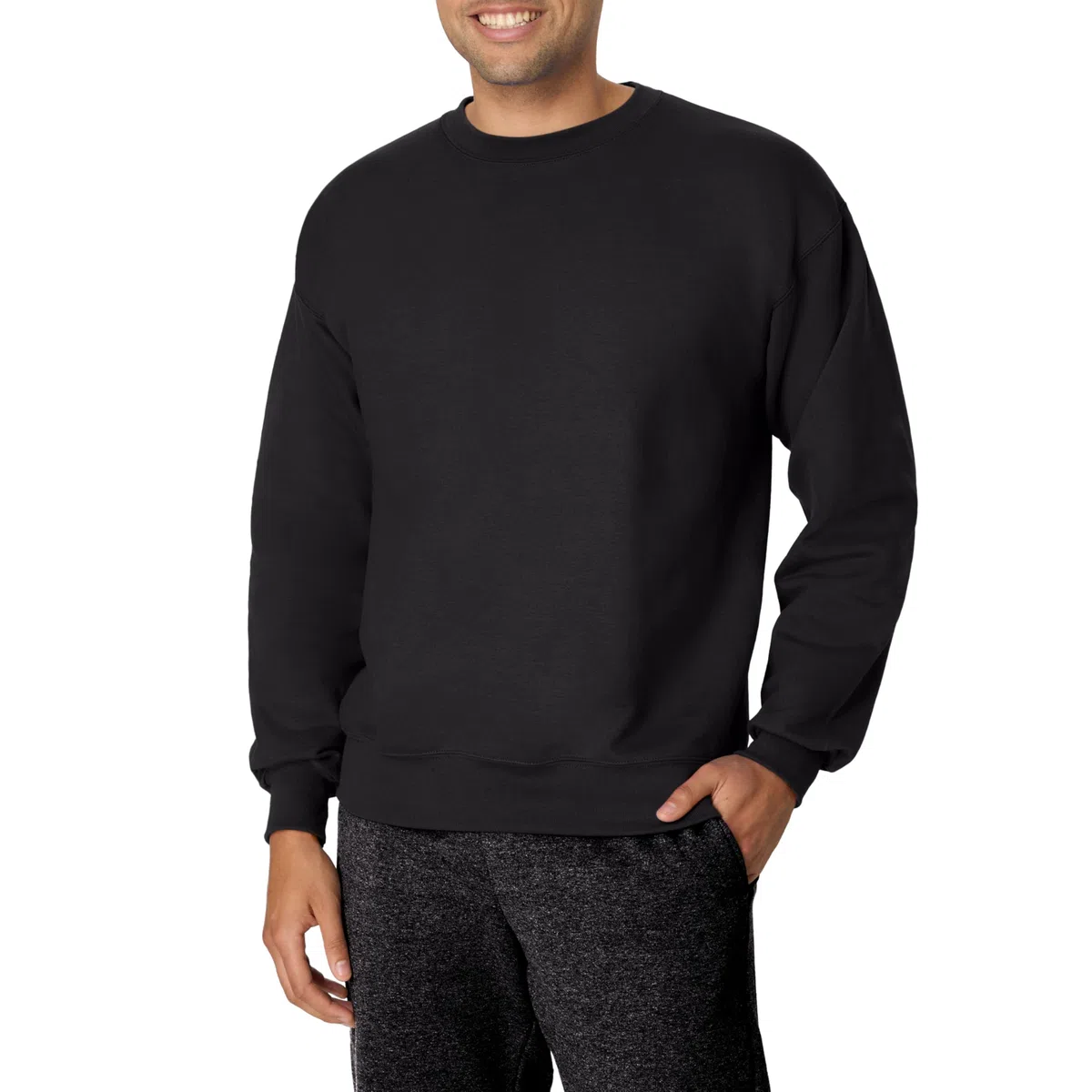 Hanes Sweatshirt, Heavyweight Fleece Sweatshirt, Crewneck Pullover for Men Maillot de survêtement Homme