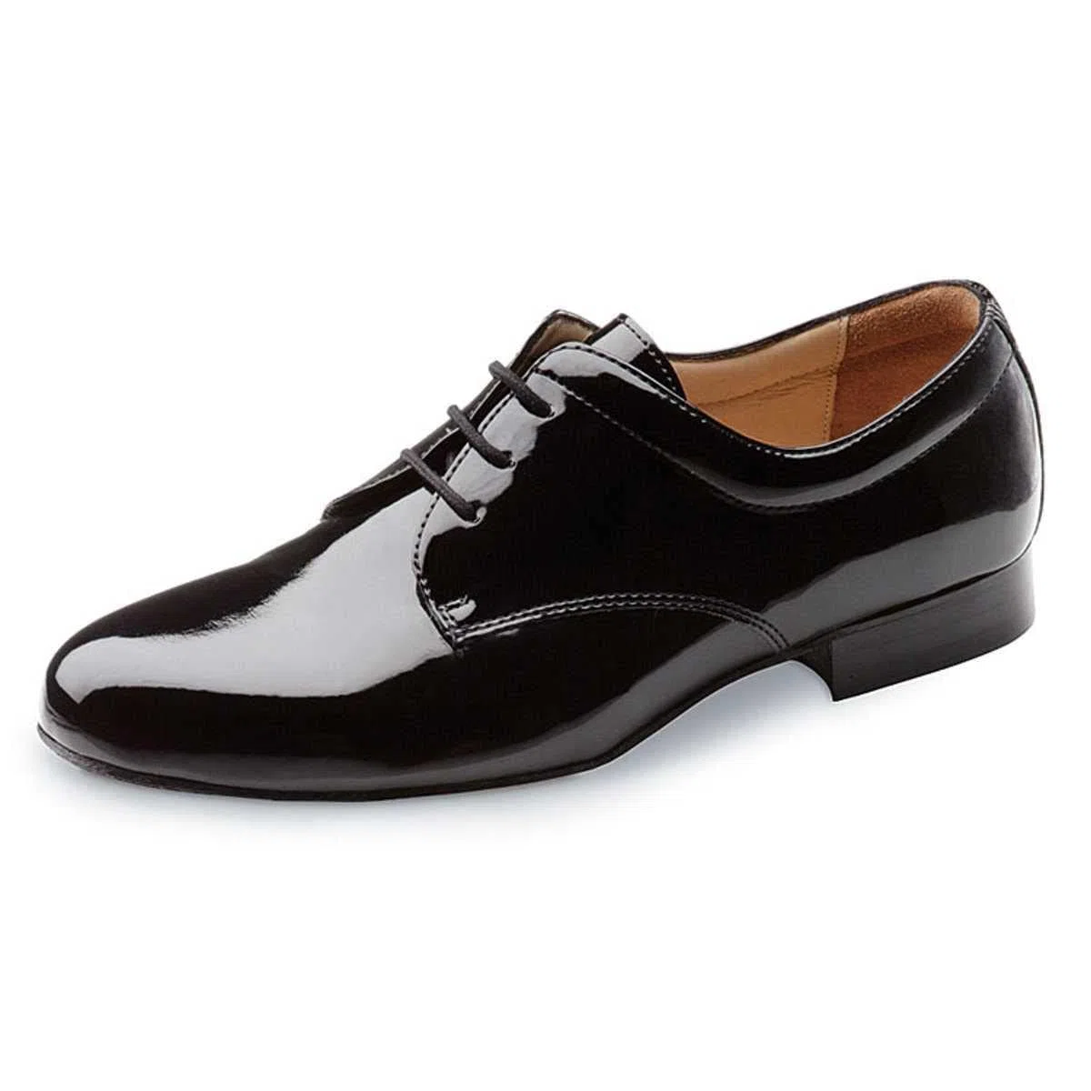 Werner Kern Chaussures de Danse pour Hommes 28012 - Vernis Noir - Talon Standard 2 cm - Made in Italy