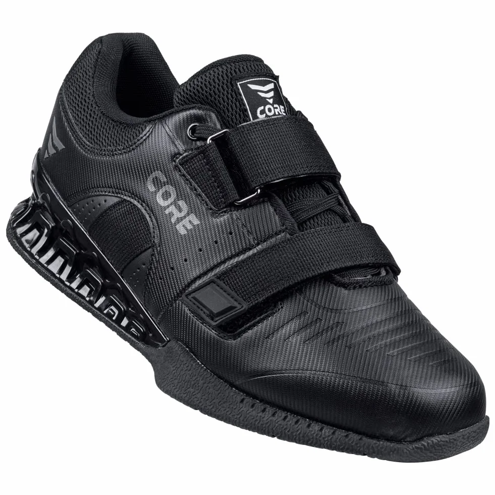 Nordcore Chaussures d'Haltérophilie Force Black Antidérapante Powerlifting Bodybuilding Squat