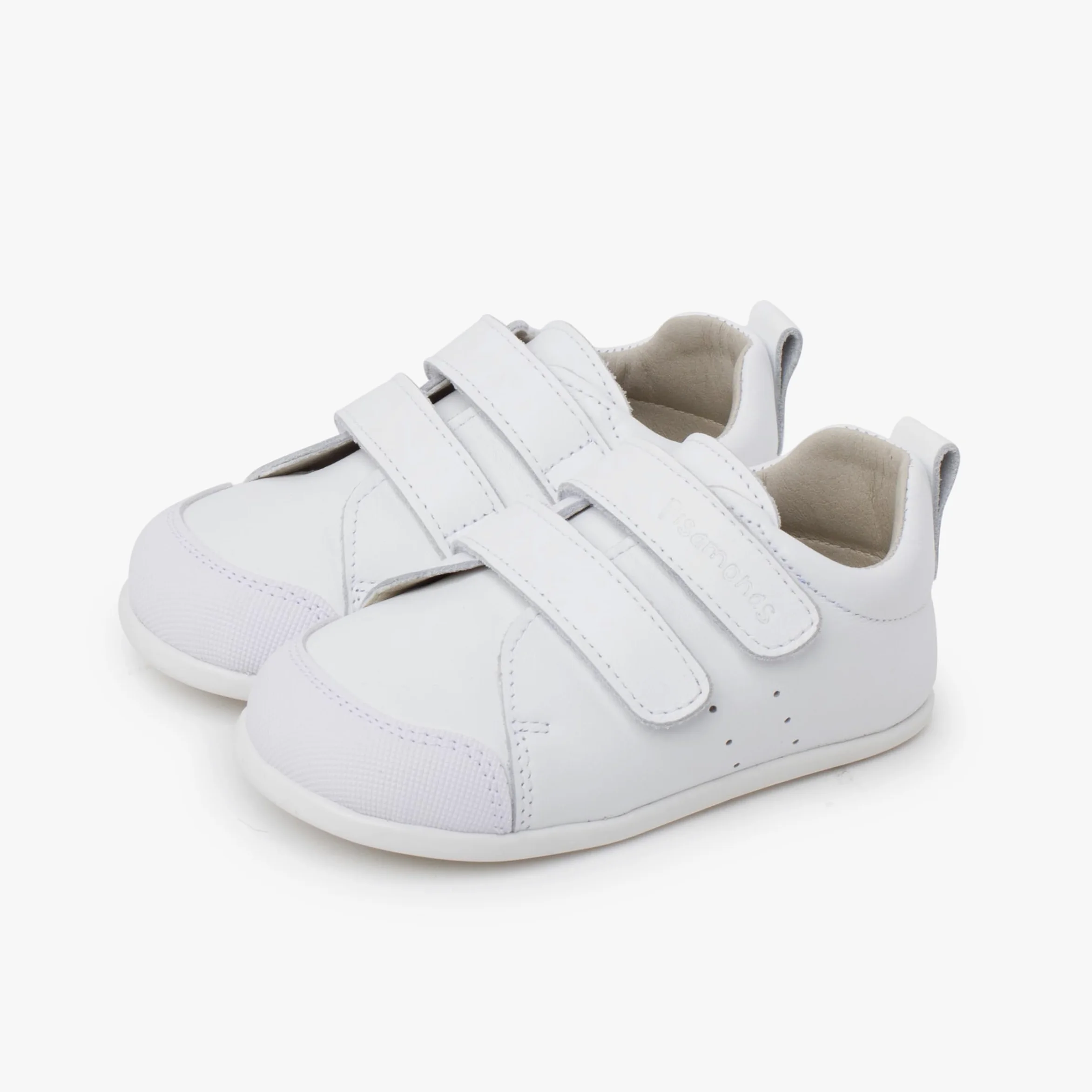 Pisamonas Baskets Souples en Cuir Double Fermeture À Scratch
