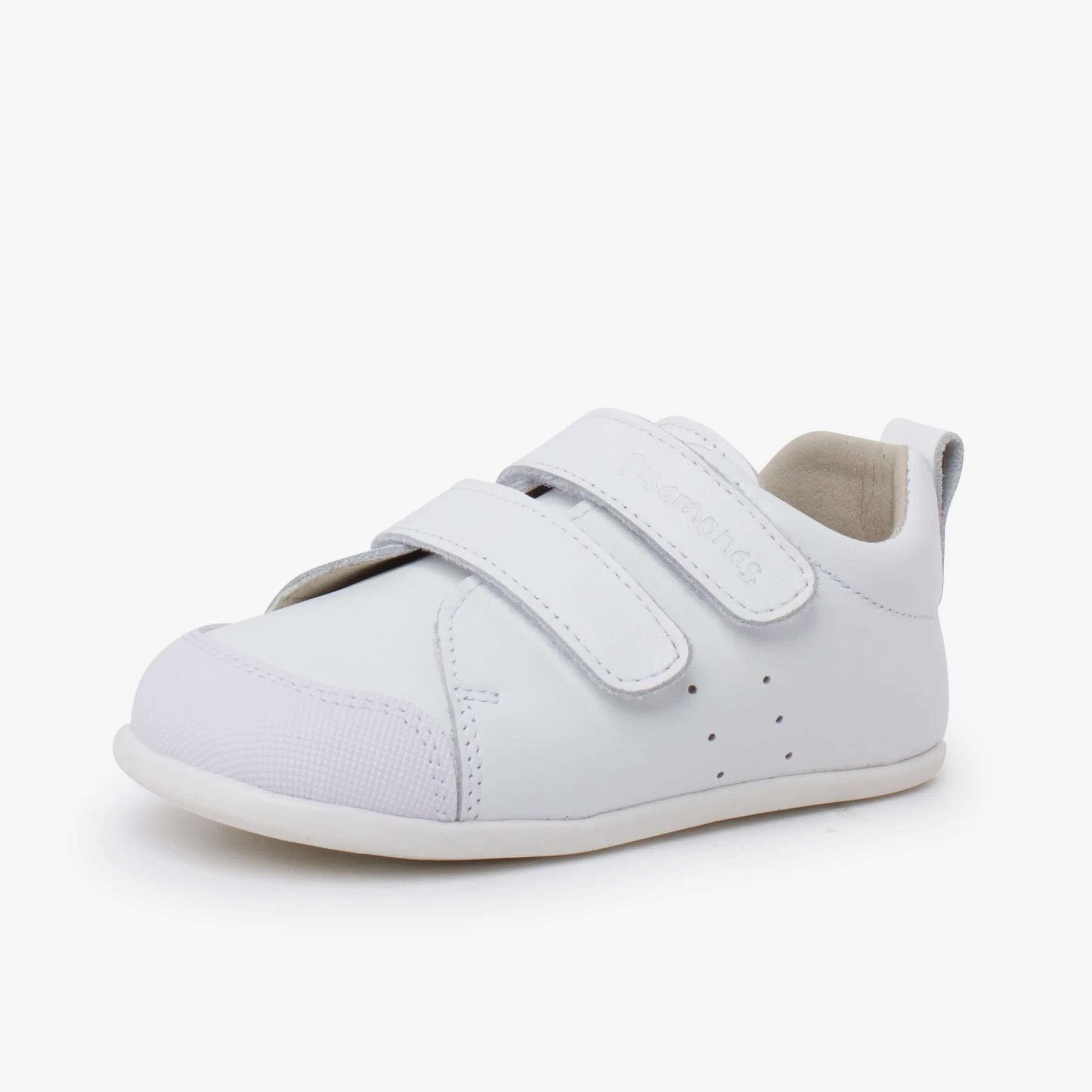 Pisamonas Baskets Souples en Cuir Double Fermeture À Scratch