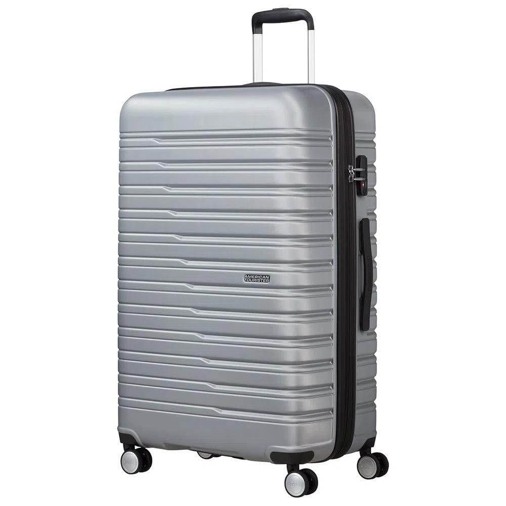 American Tourister Flashline - Spinner L, étui, 78 cm, 100/109 L, argenté (Sky Silver)