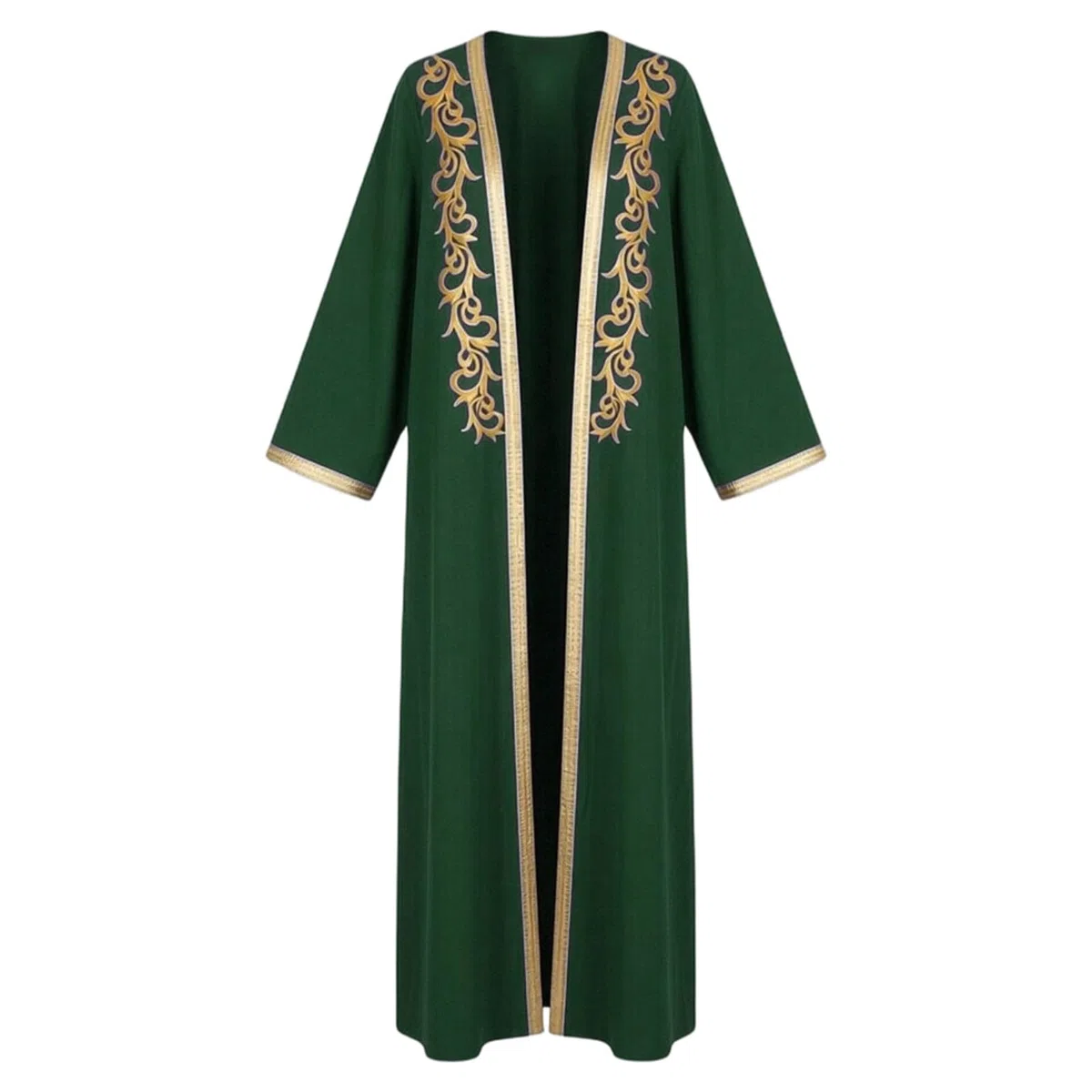 Generisch Élégante robe musulmane Abaya avec robe brodée à manches longues et sous-robe.