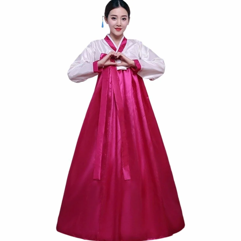 Wudaizhi Hanbok Coréen Multicolore Traditionnel Coréen Hanbok Robe Femme Coréenne Folklorique Costume Coréen Traditionnel Costume Coréen