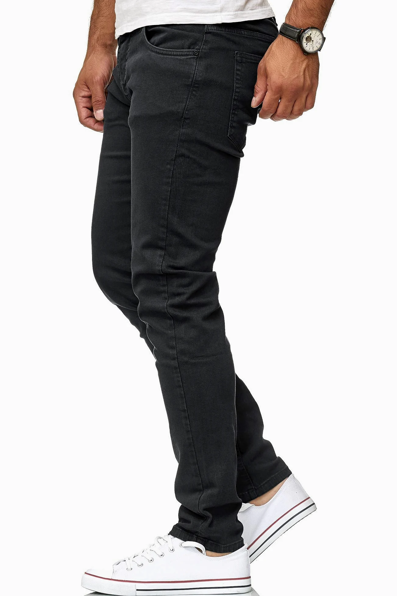 Pantalon Homme Jeans Colored Denim Coton Slim Fit