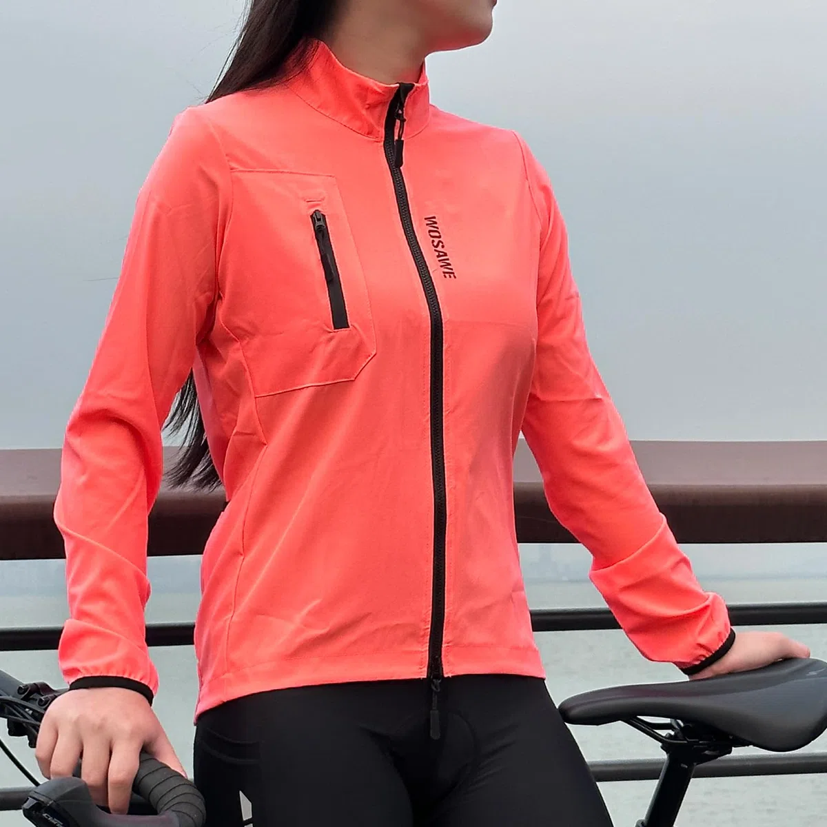 WOSAWE Veste De Cyclisme pour Femme Respirant Légère Coupe-Vent Manteau de Course à Pied