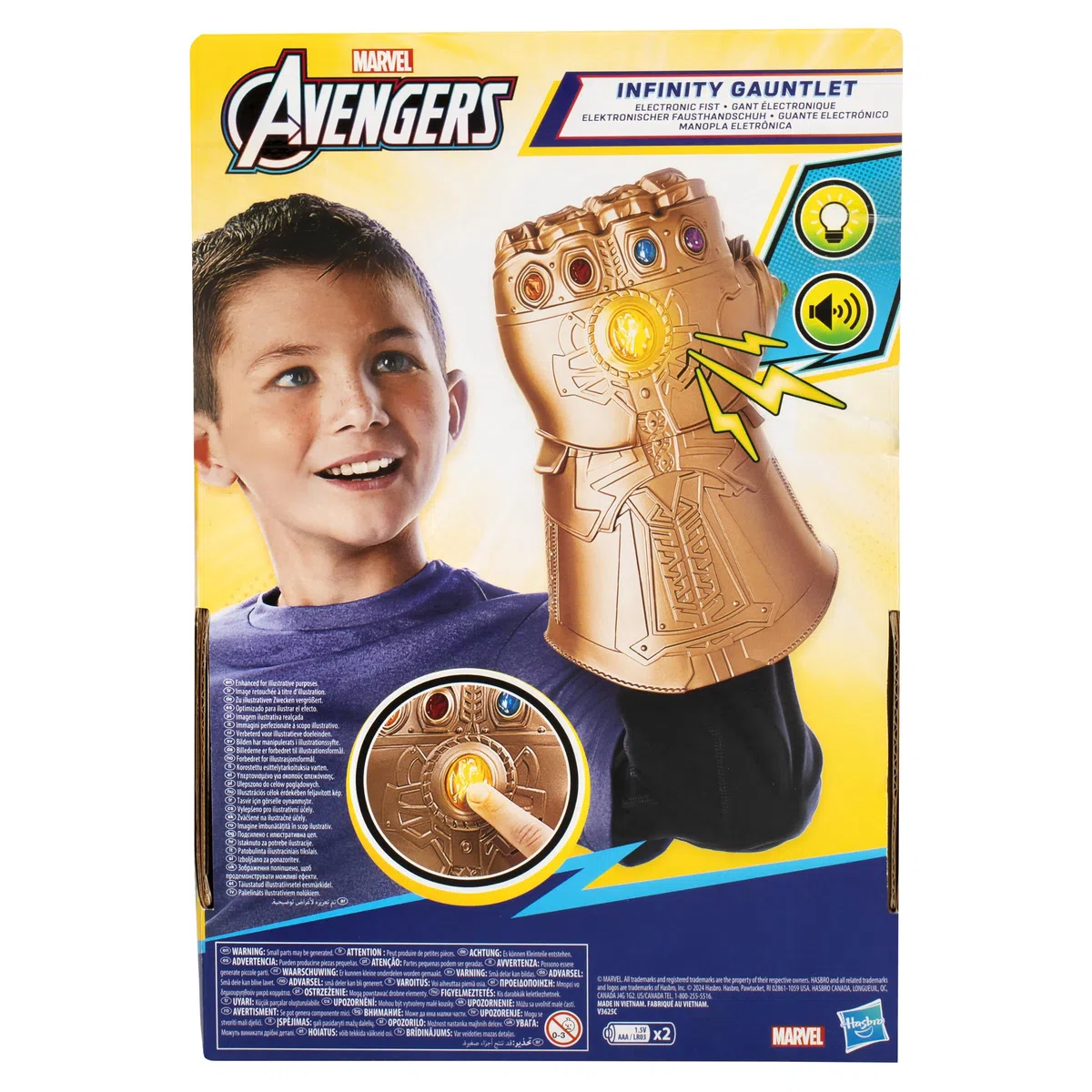 Marvel Avengers Electronic Fist Roleplay Toy with Lights and Sounds Multicolor